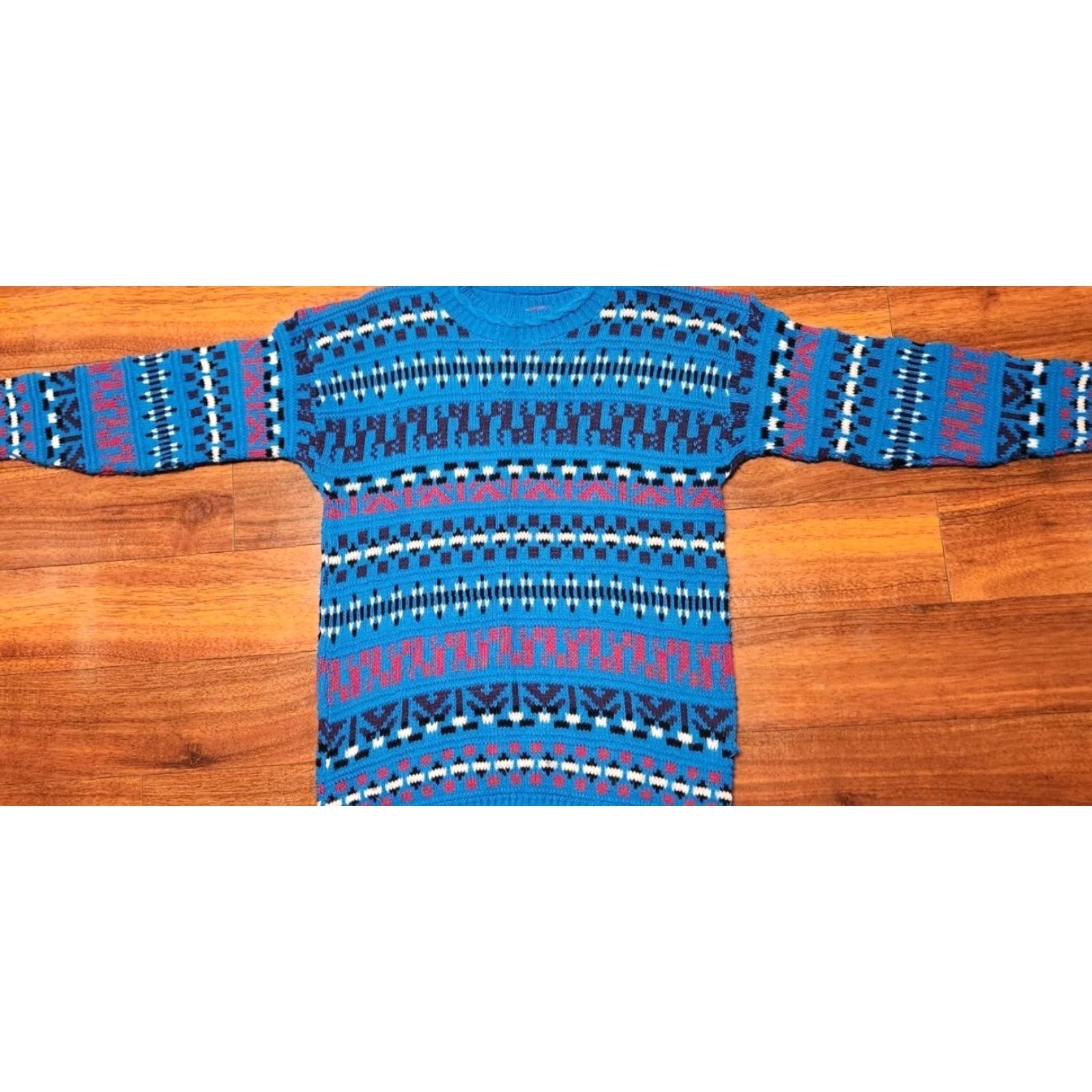 Cherry LA VINTAGE Cheryl Sweater Women L Large Retro Southwestern Aztec Pattern USA MADE Size L / US 10 / IT 46 - 5 Thumbnail
