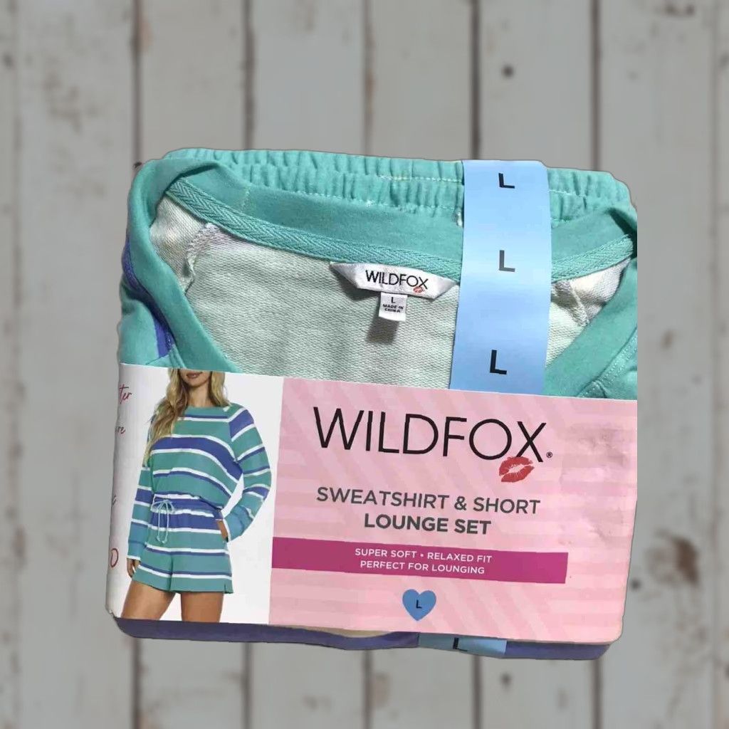 Wildfox Wildfox Multicolored Sweatshirt & Short Lounge Set Womens Size Large New Size L / US 10 / IT 46 - 1 Thumbnail