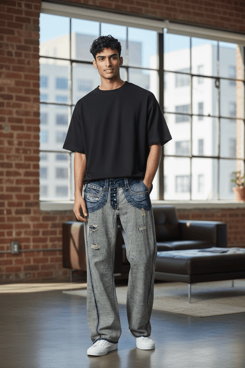 Fragment Design FYE REVERSIBLE FLARE🔥LOVCAT 2-Way Inside-Outside Distressed Size US 32 / EU 48 - 3 Thumbnail