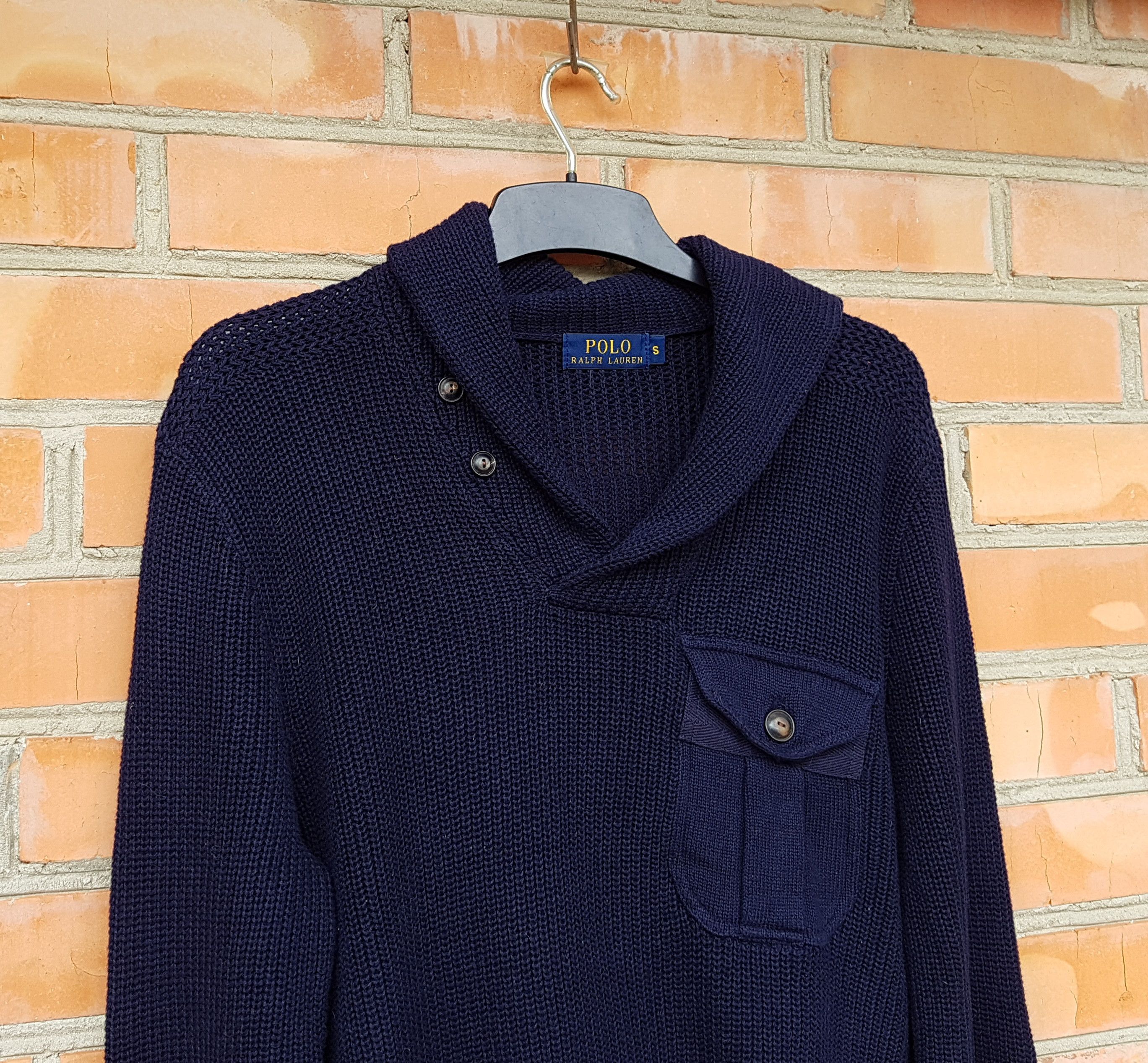 Polo Ralph Lauren Polo Ralph Lauren Cotton Knit Shawl Collar Pullover Size US S / EU 44-46 / 1 - 2 Thumbnail