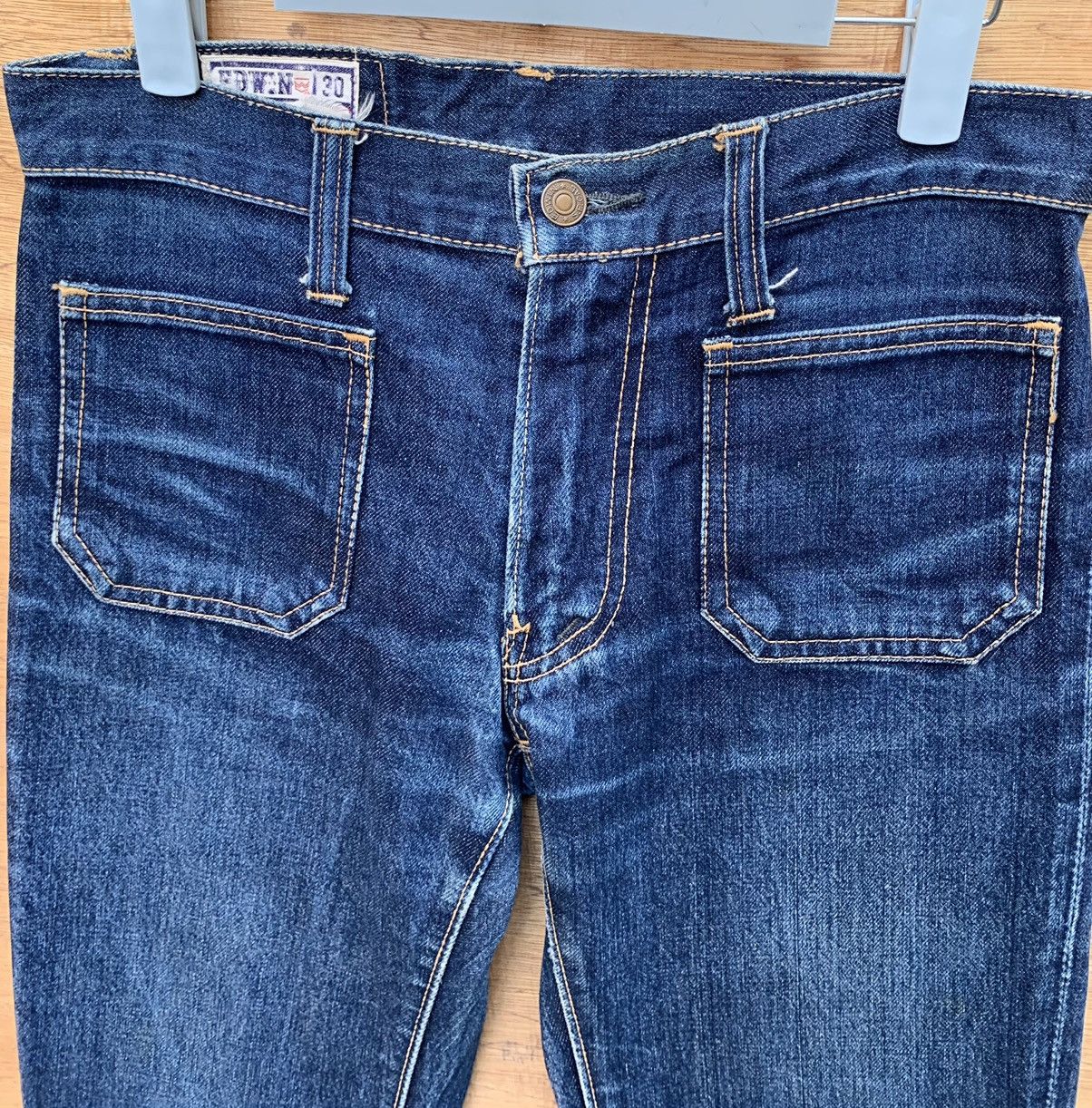 Edwin × Vintage Vintage Edwin Super Flare Bush Pant Bell Bottom Denim Size US 28 / EU 44 - 11 Thumbnail