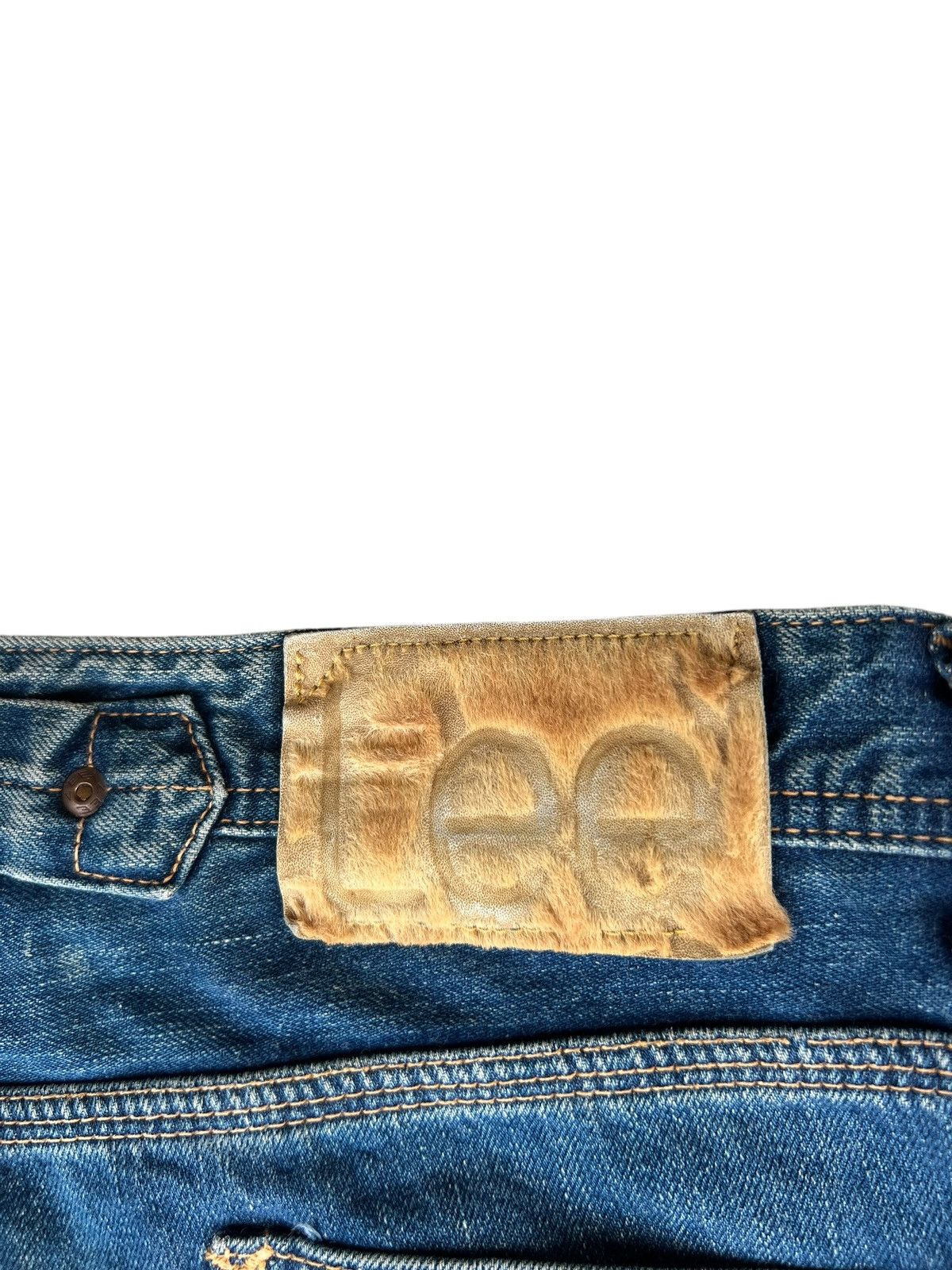 Lee × Vintage 90s Lee Cowboy Union Made Mud Denim Selvedge Jeans Size US 36 / EU 52 - 21 Thumbnail
