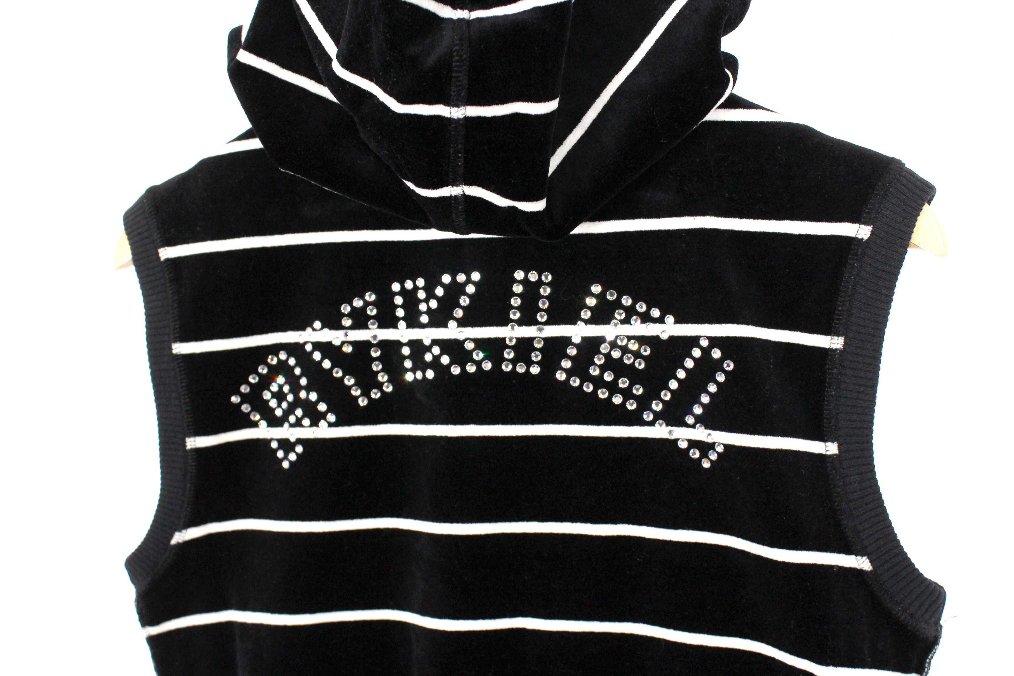 Sonia Rykiel SONIA RYKIEL Swarovski Embellished Crystal Logo Hoodie Y2K Size S / US 4 / IT 40 - 5 Thumbnail