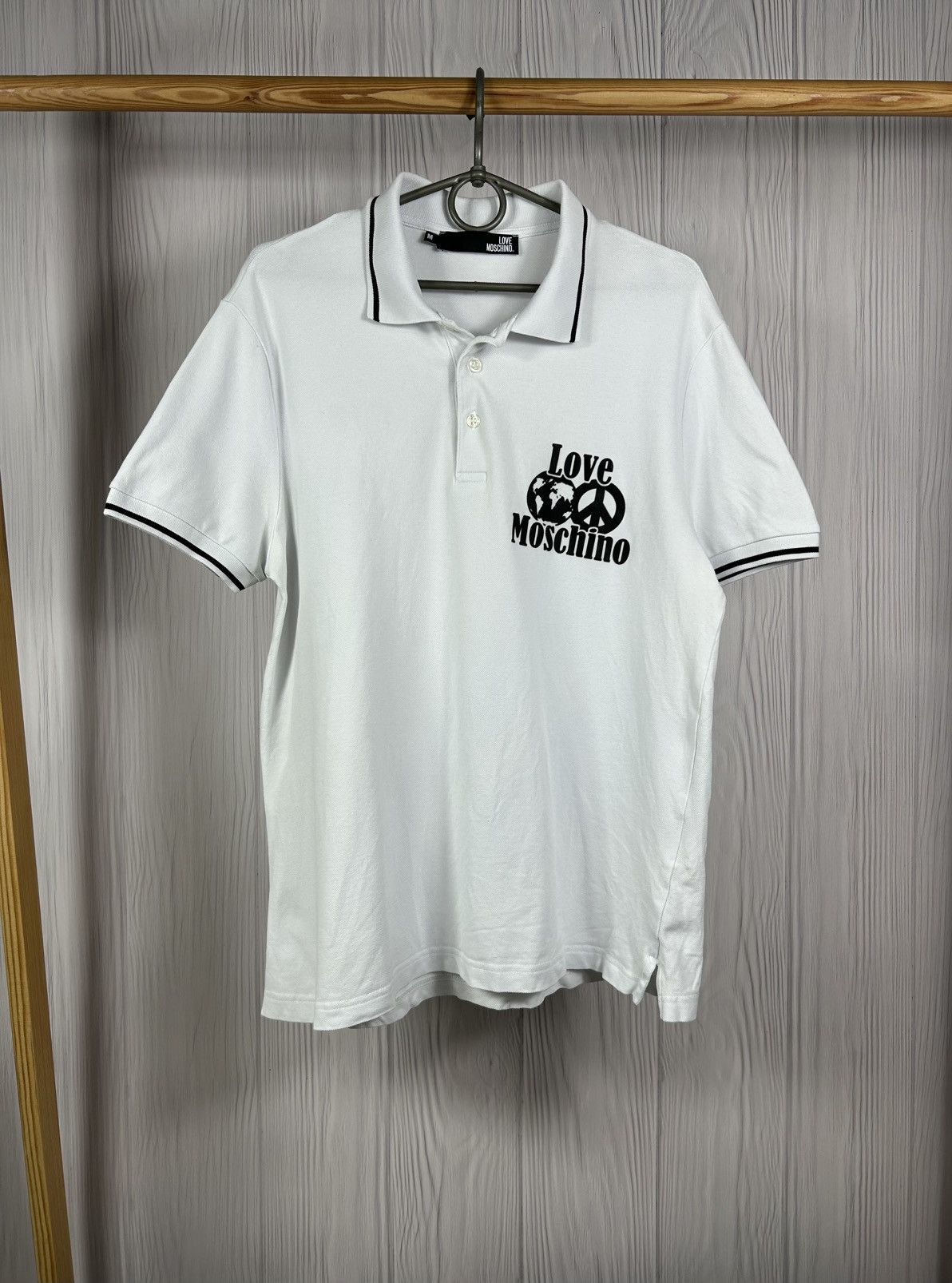 Moschino Love Moschino World Peace Polo Shirt Size M Size US M / EU 48-50 / 2 - 1 Thumbnail