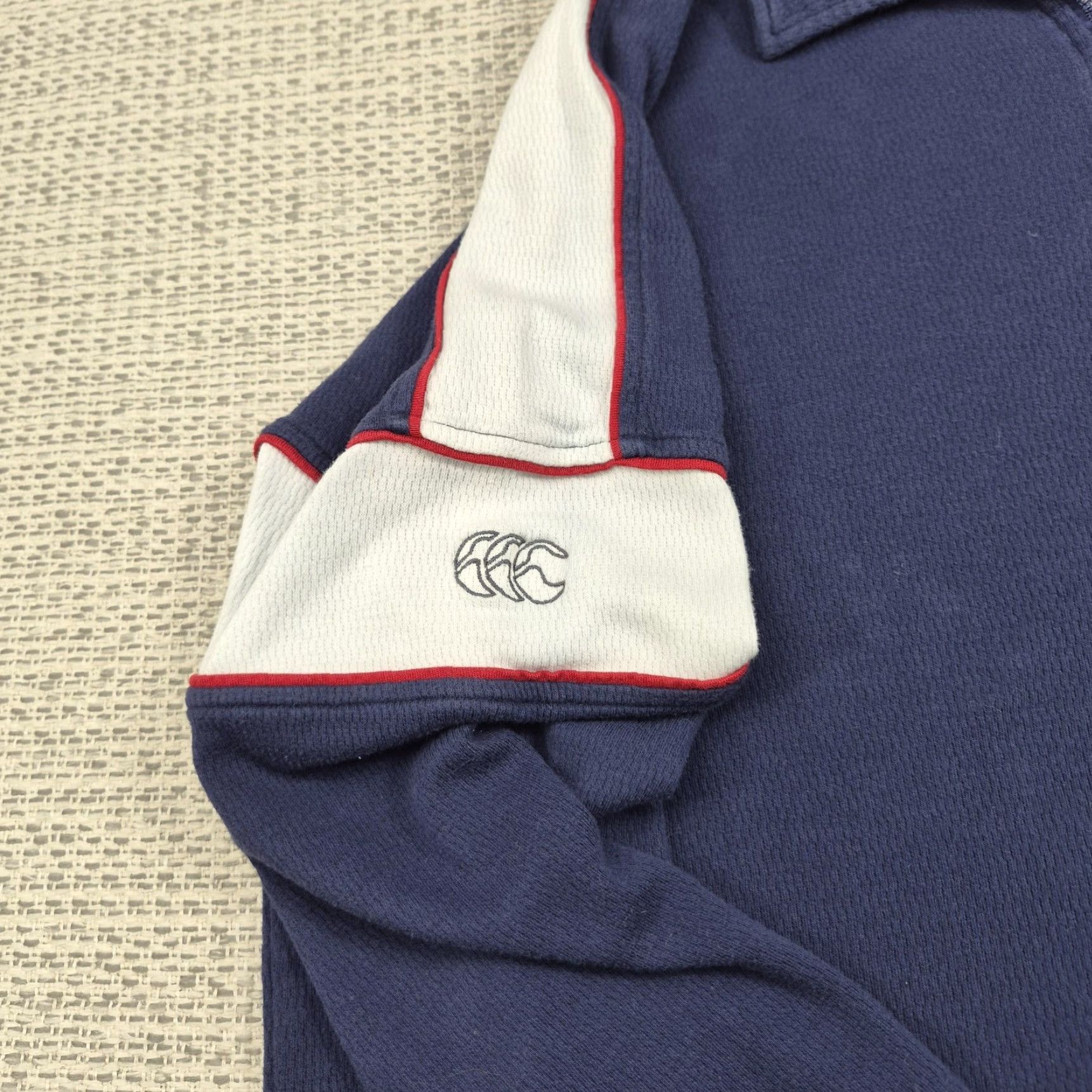 Vintage Rugby Polo Pullover Canterbury Mens XL Blue 1/4 Zip Fitted Long Sleeve Preppy Size US XL / EU 56 / 4 - 6 Thumbnail