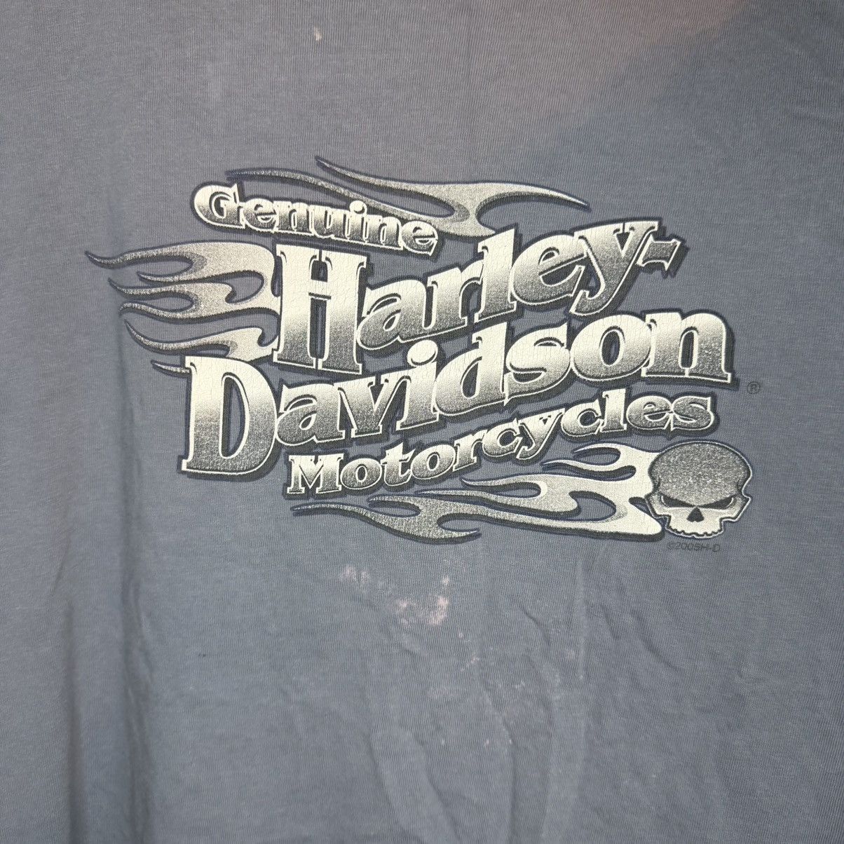Harley Davidson Vintage Flames Skull Ashland Kentucky T Shirt Size US XXL / EU 58 / 5 - 2 Thumbnail