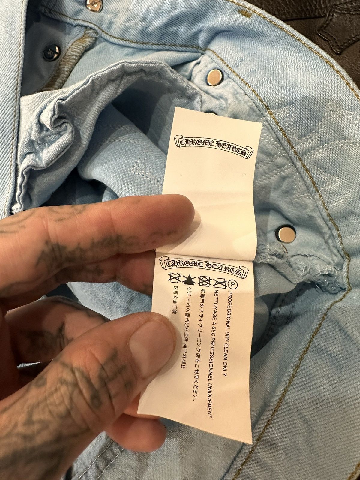 Chrome Hearts CHROME HEARTS DRAKE BABYBLUE LEVI CROSS JEANS XXXL 38 40 Size US 38 / EU 54 - 16 Thumbnail