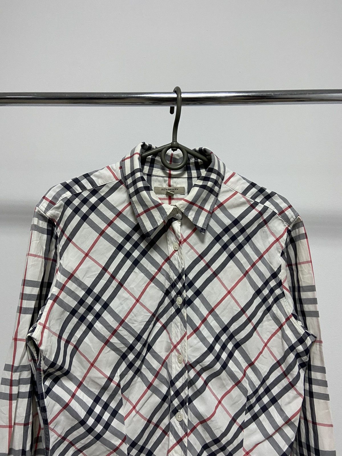 Burberry × Vintage Burberry Vintage Button Ups Classic Nova Check Womans Size L / US 10 / IT 46 - 2 Thumbnail