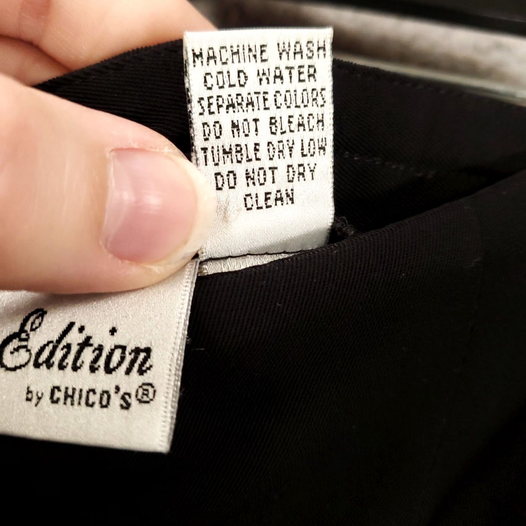 Vintage VINTAGE Chicos Private Edition Maxi Skirt Medium Black 1 USA Made Career Size 32" / US 10 / IT 46 - 6 Thumbnail