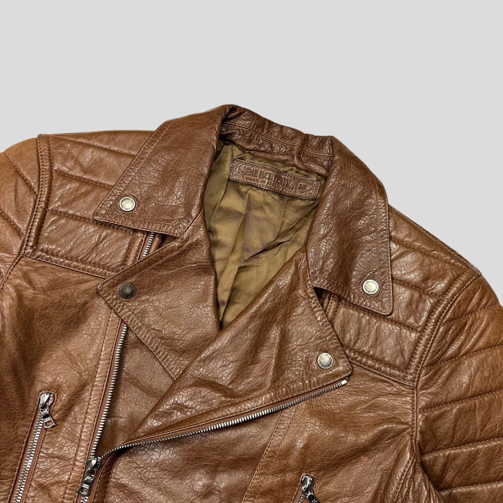 Neil Barrett Neil Barrett 2012 Leather Brown Multipocket Moto Jacket - S Size US S / EU 44-46 / 1 - 7 Thumbnail