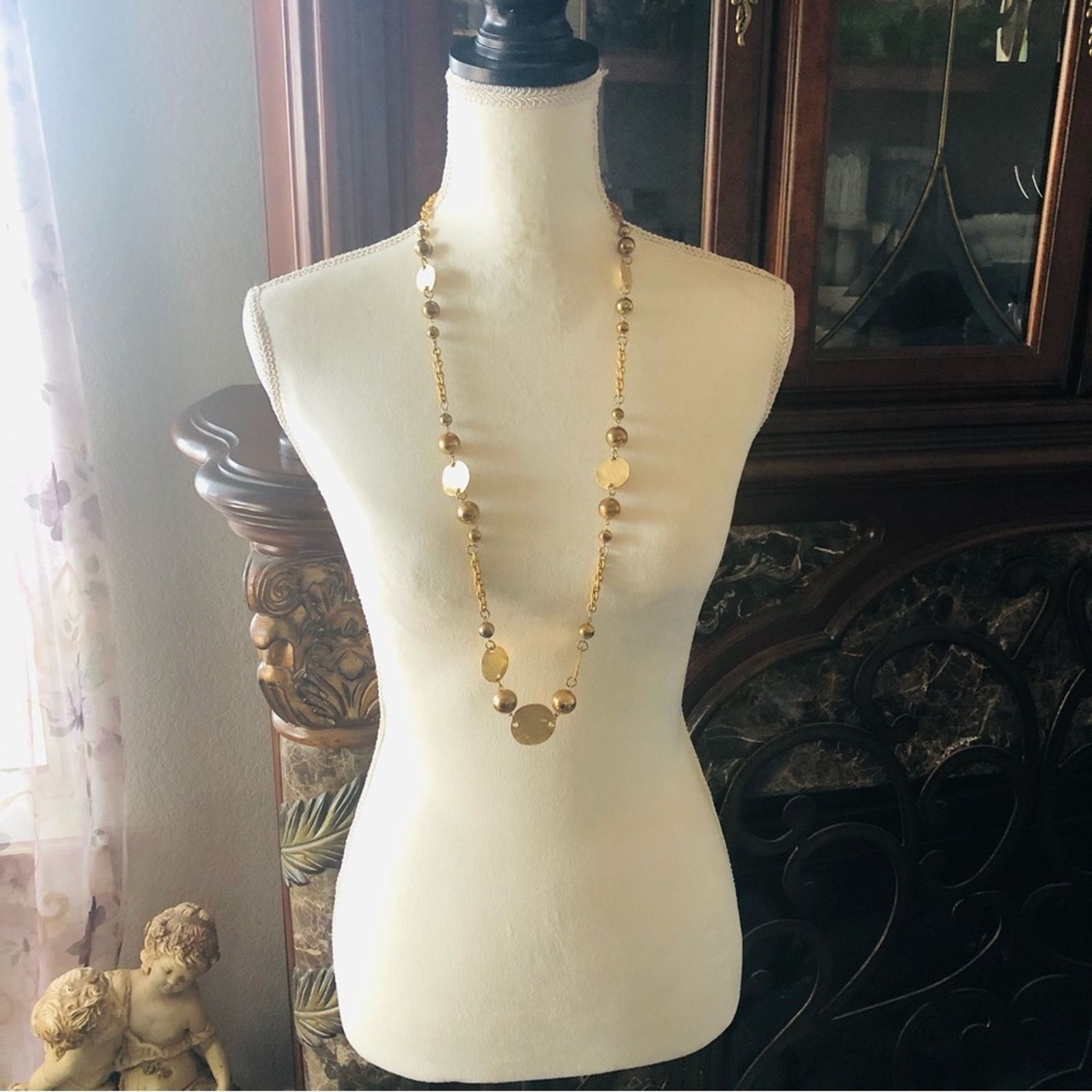 Vintage Vintage 90s gold plated ball and disc necklace Size ONE SIZE - 5 Thumbnail