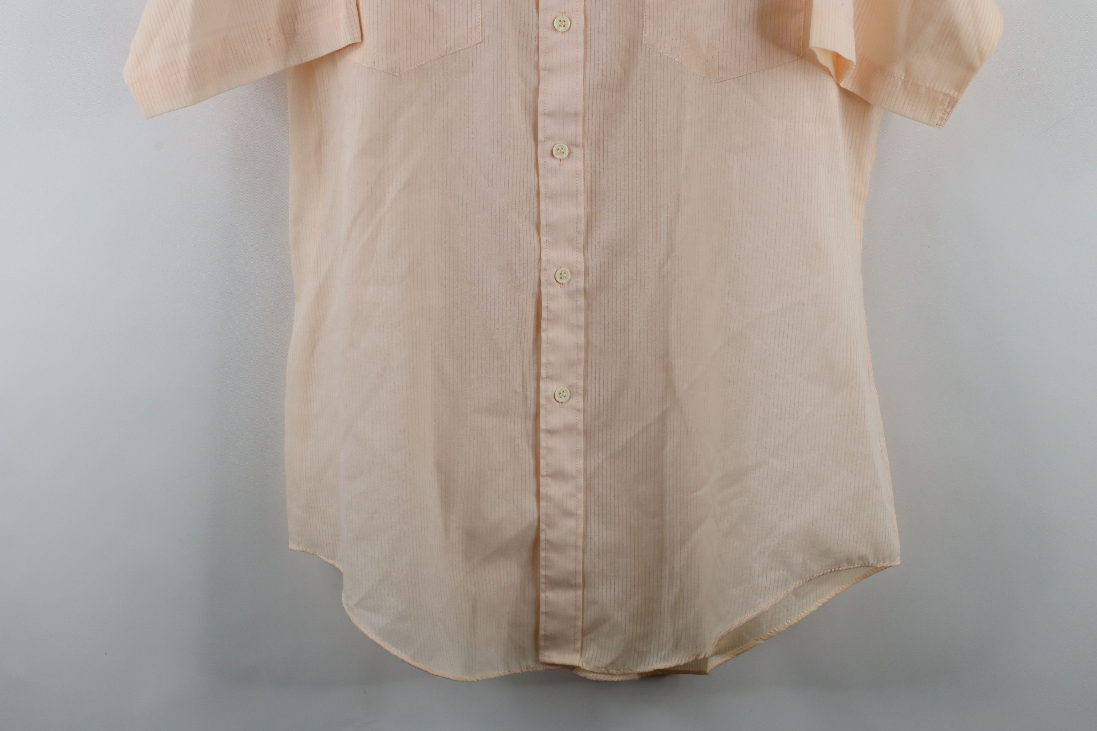 Vintage Vintage 70s Streetwear Short Sleeve Button Shirt Pink Size US L / EU 52-54 / 3 - 3 Thumbnail