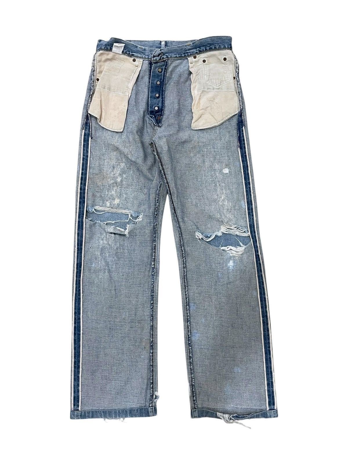 Levi's Vintage Levi's Big E 702 XX Distressed Selvedge Denim Japan Size US 33 - 6 Thumbnail