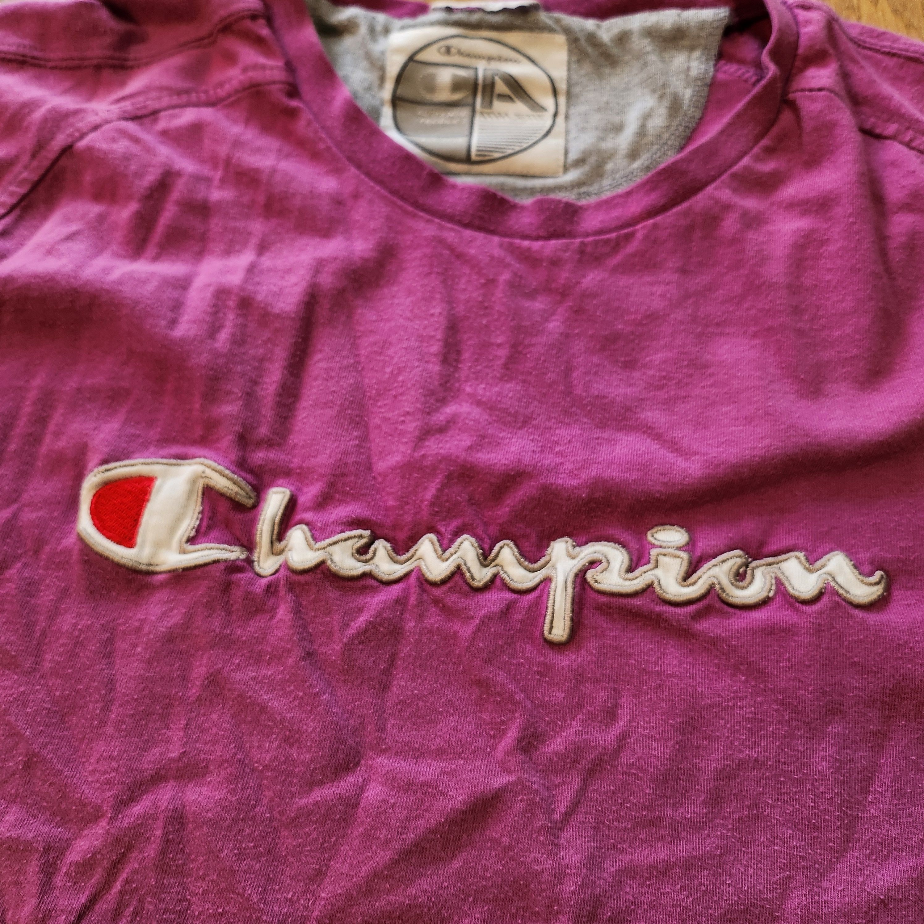 Champion × Vintage Champion Embroidery Pink tee Size US L / EU 52-54 / 3 - 2 Thumbnail