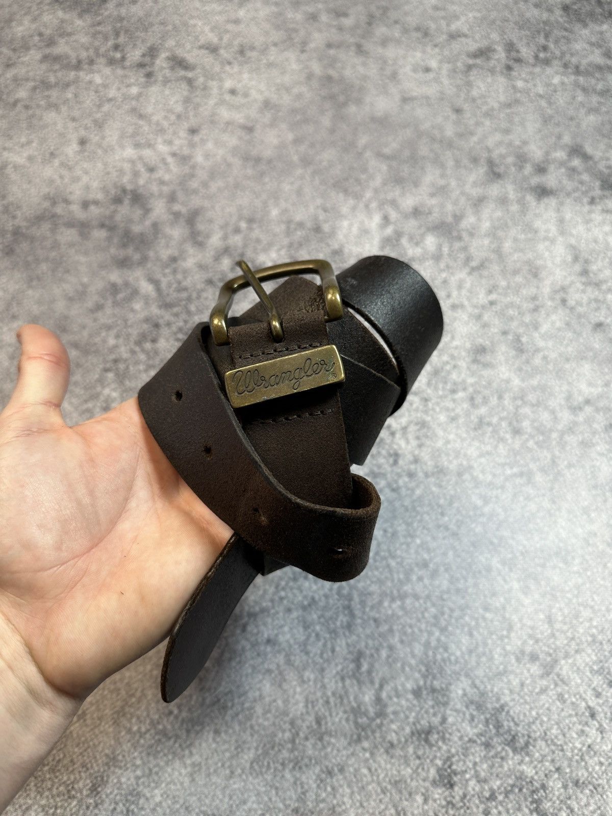 Vintage × Wrangler Vintage Wrangler Leather Belts Handmade Streetwear USA Style Size ONE SIZE - 1 Thumbnail