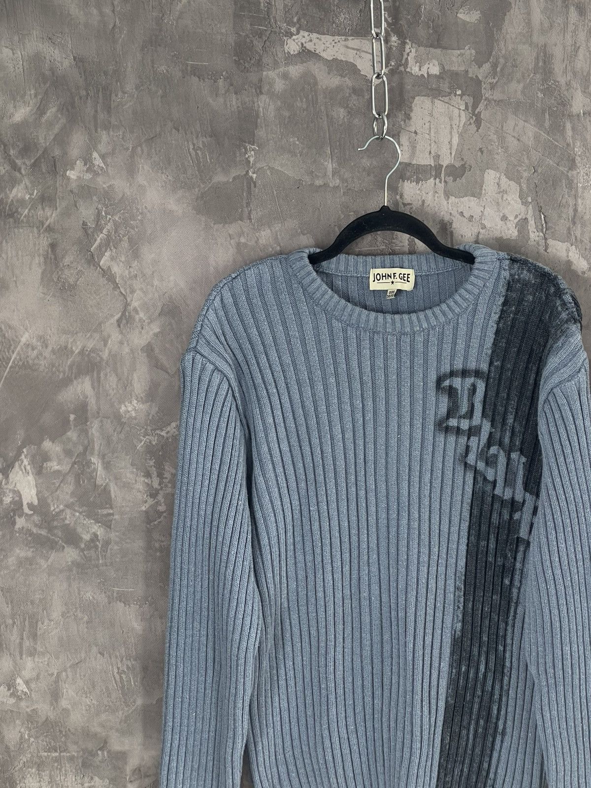 Diesel × Japanese Brand × Vintage Vintage Y2K Diesel Style Distressed Punk Sweater striped Size US L / EU 52-54 / 3 - 3 Thumbnail