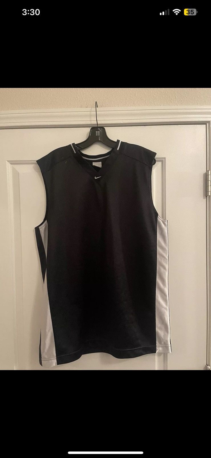 Nike × Vintage Nike Men’s L Sleeveless Basketball Jersey Center Swoosh Size US L / EU 52-54 / 3 - 1 Thumbnail
