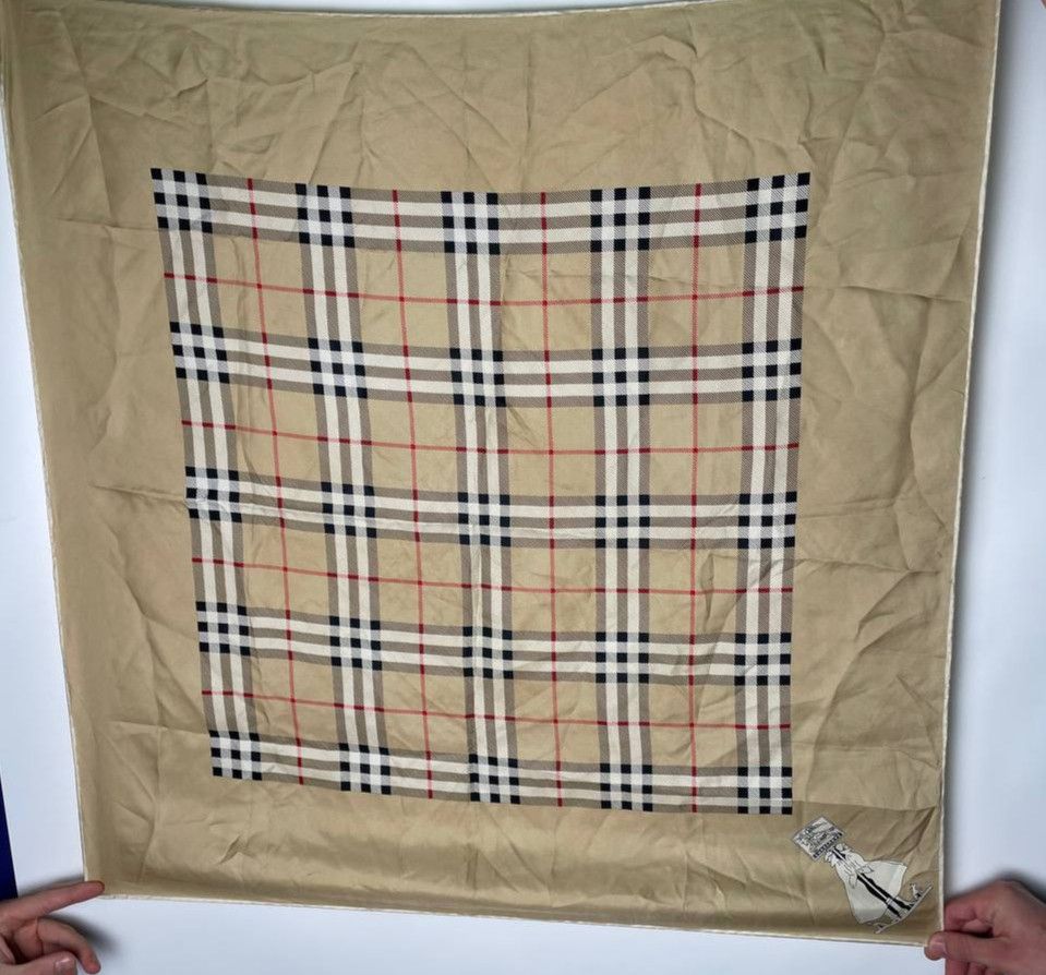 Burberry × Vintage BURBERRY VINTAGE NOVA CHECK SILK SCARF Size ONE SIZE - 1 Thumbnail