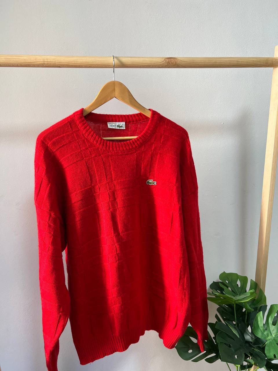 Lacoste × Vintage Chemise Lacoste Vintage Sweater Pullover Red Retro Size 7 Size US XL / EU 56 / 4 - 3 Thumbnail