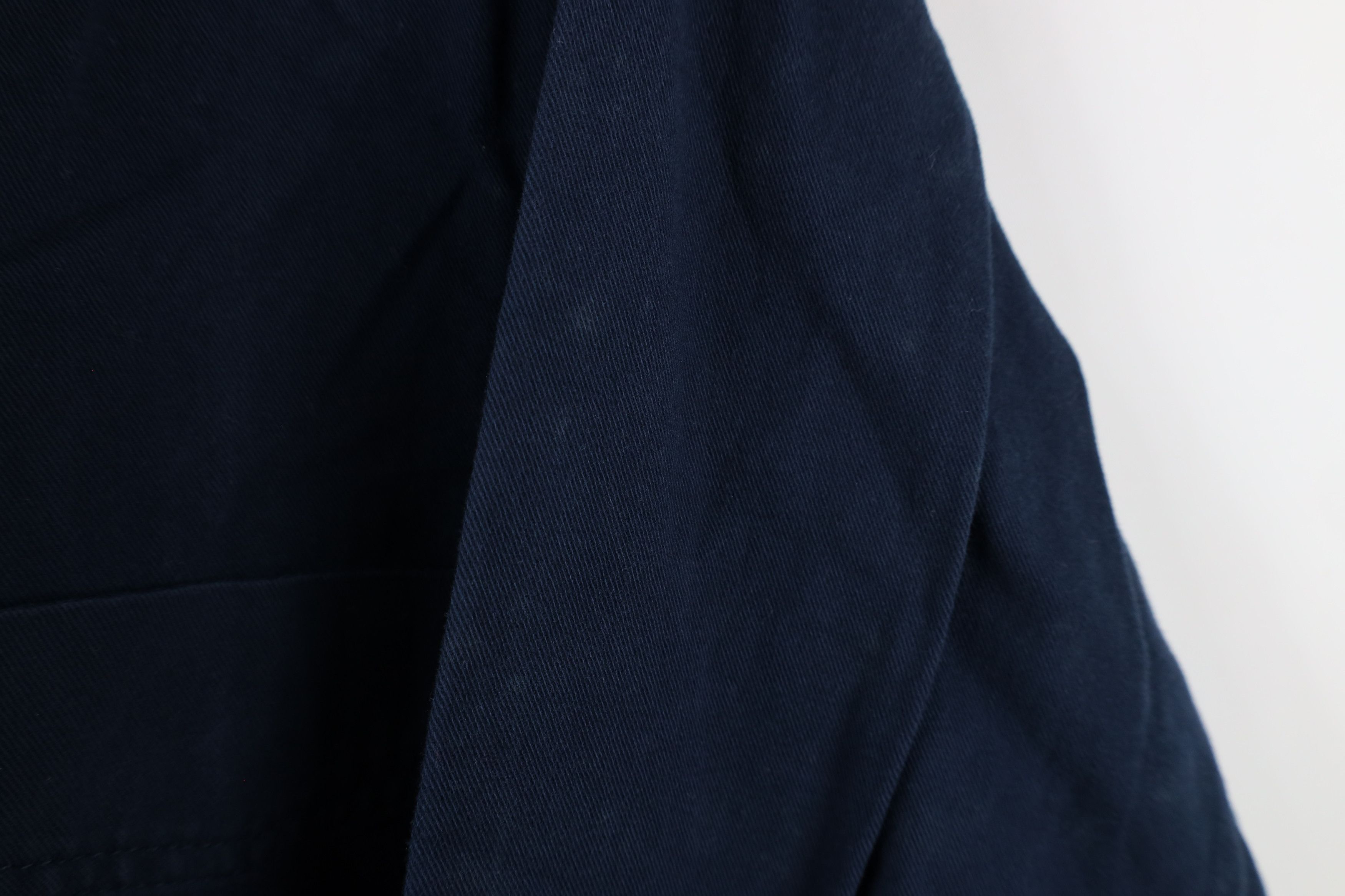 Vintage Vintage 90s Streetwear Band Collar Button Shirt Navy Blue Size US M / EU 48-50 / 2 - 4 Thumbnail