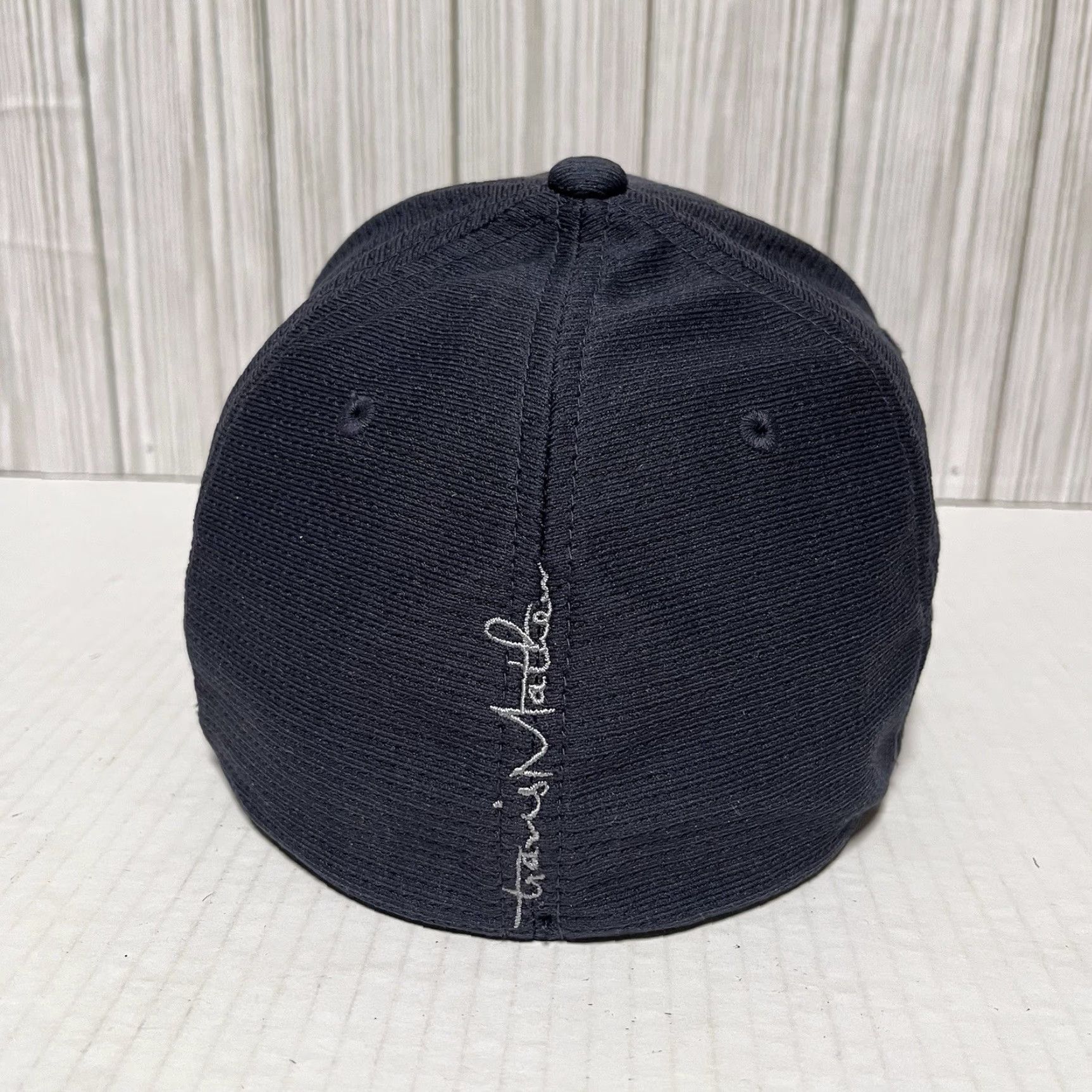 TravisMathew VINTAGE Travis Mathew Golf Hat Cap Minnesota Logo Navy Blue Flexfit S/M Medium Men Golf Hat Adjustable Breathable Lightweight 90s USA Mens Size ONE SIZE - 4 Thumbnail