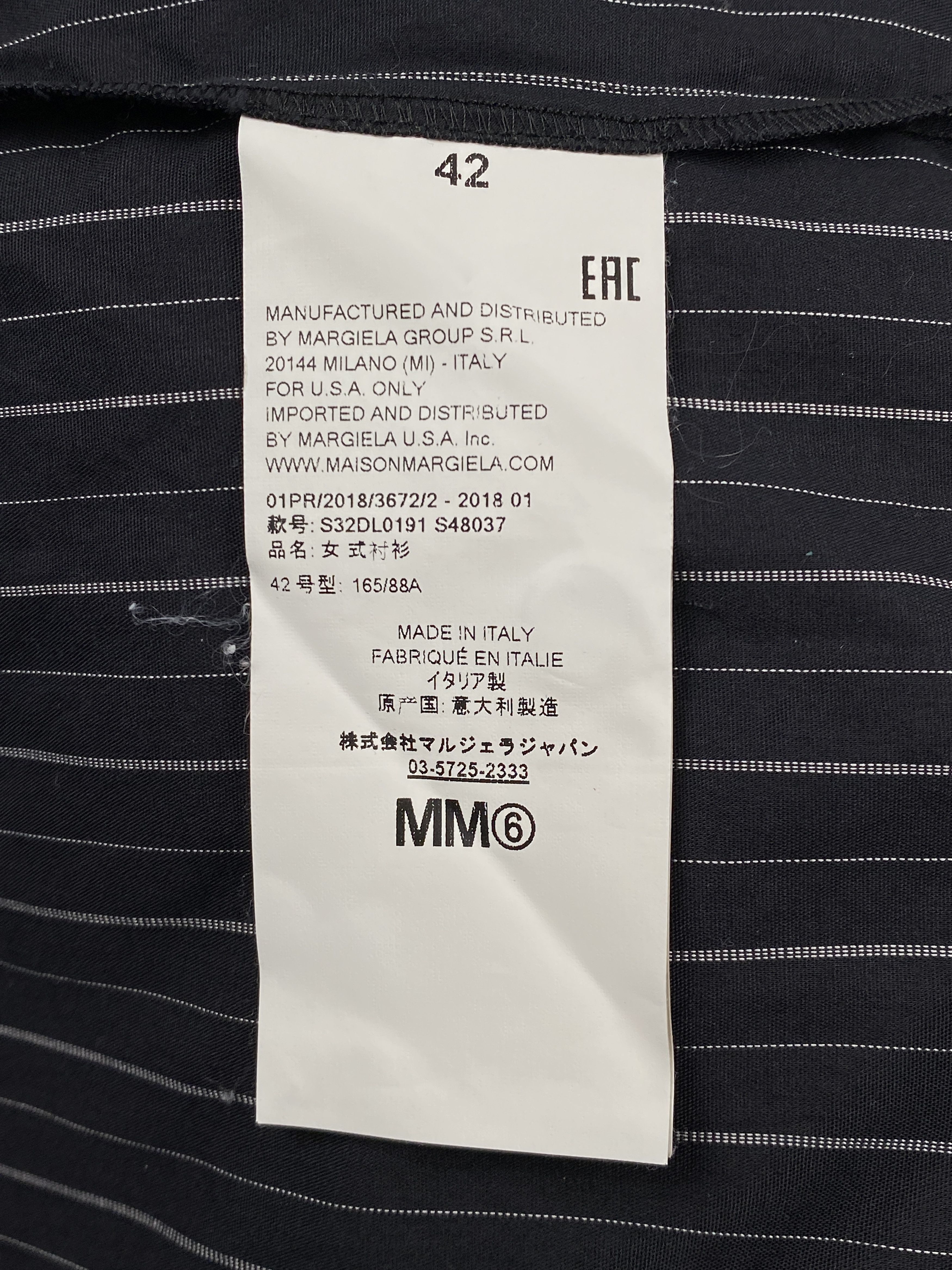 Maison Margiela MM6 Striped Wrap Shirt Size M / US 6-8 / IT 42-44 - 12 Thumbnail