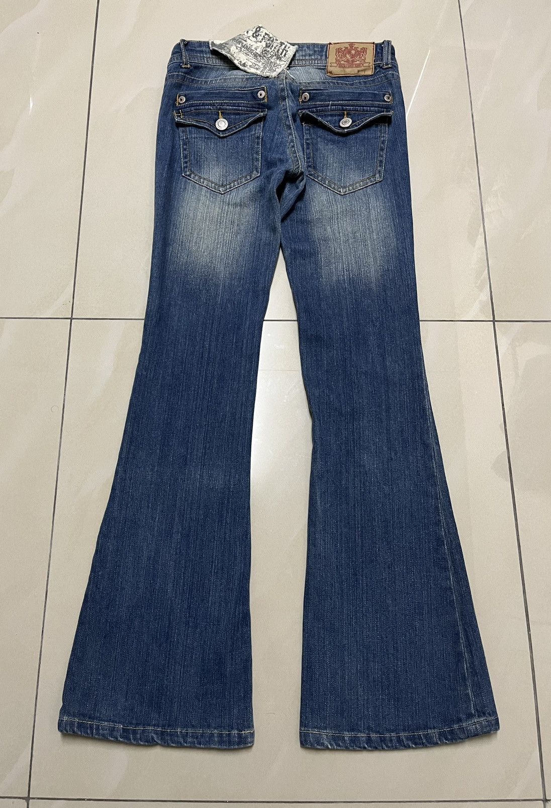 If Six Was Nine Flare Jeans Back & Forth low rise faded distressed F1 Size US 29 - 6 Thumbnail