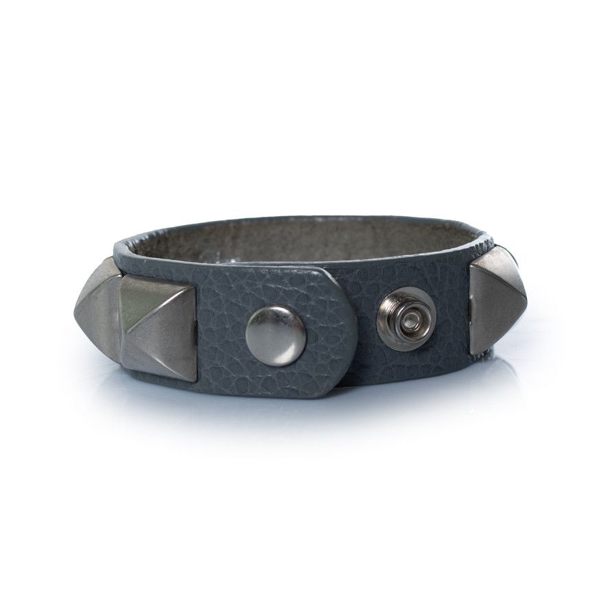 Undercover Under Cover, grey leather bracelet with studs Size ONE SIZE - 3 Thumbnail