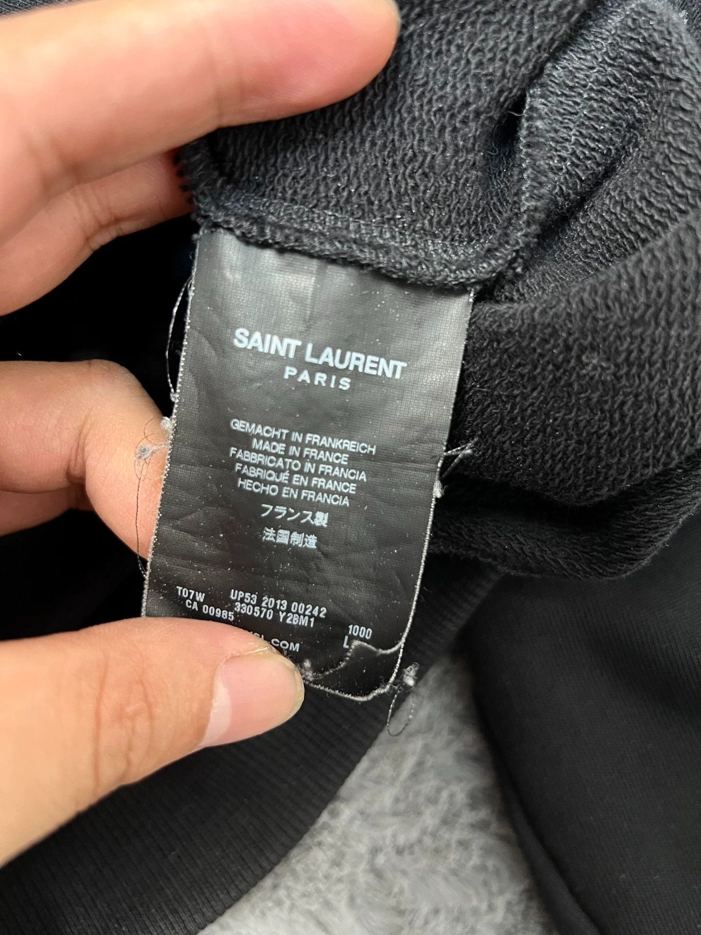Saint Laurent Paris Authentic Saint Laurent slpblack zip-up hooded sweatshirt Size US L / EU 52-54 / 3 - 5 Thumbnail