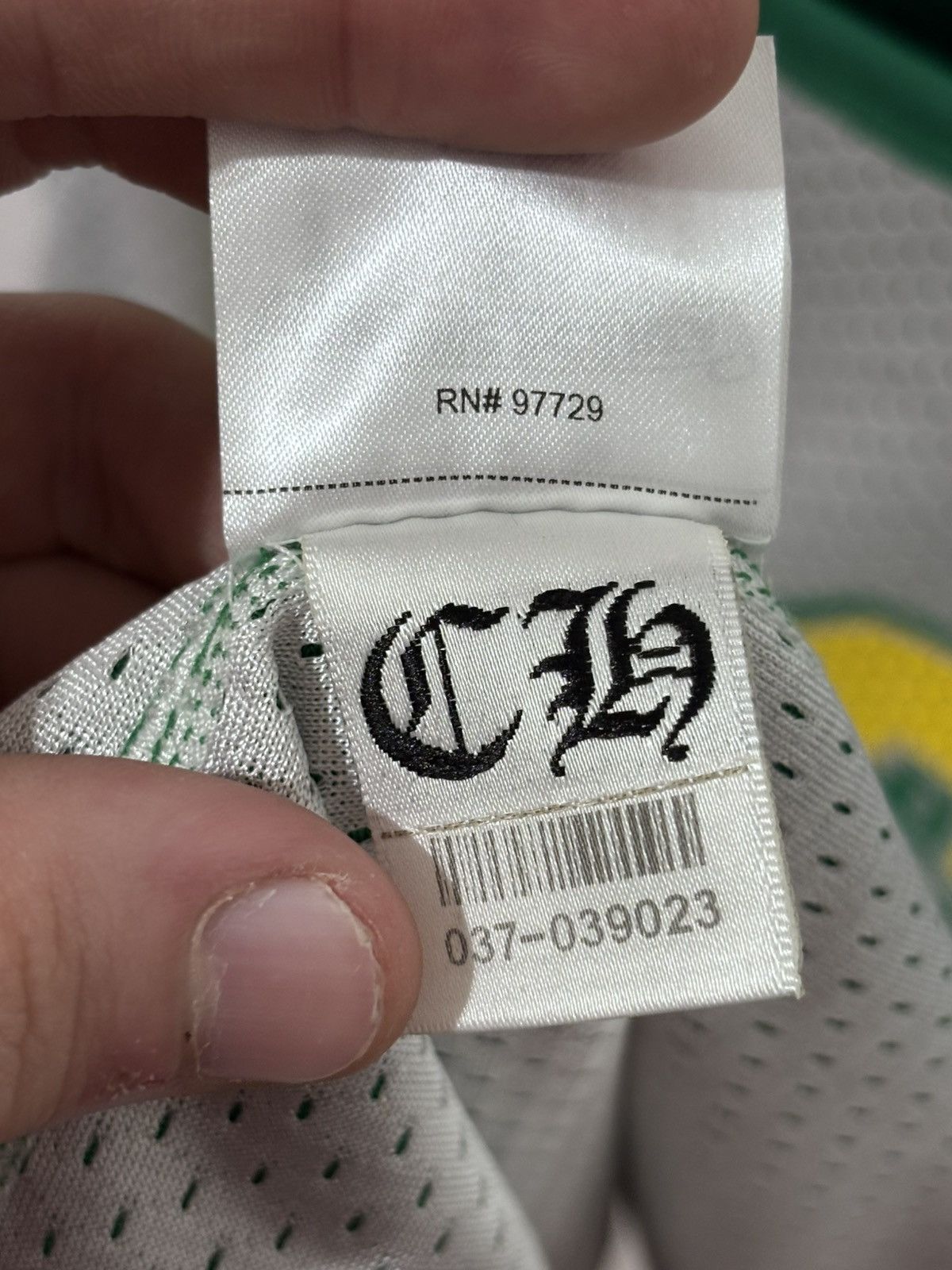Chrome Hearts Chrome Hearts Basketball Mesh Jersey Green/Yellow Size US M / EU 48-50 / 2 - 17 Thumbnail