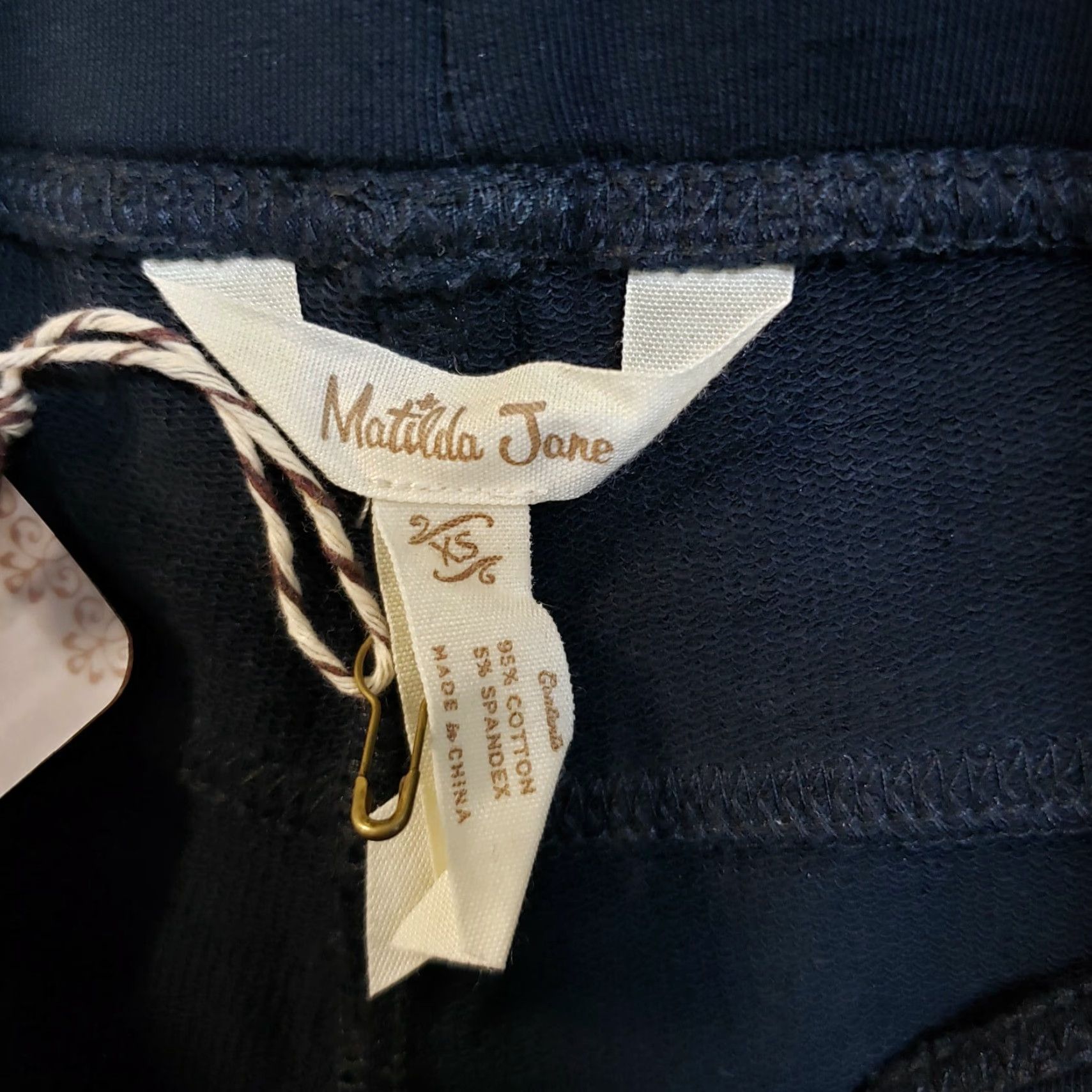Vintage Matilda Jane Womens Leggings XS Black Mid Rise Cotton Blend Leggings Womens XS Black Matilda Jane Size 26" / US 2 / IT 38 - 6 Thumbnail