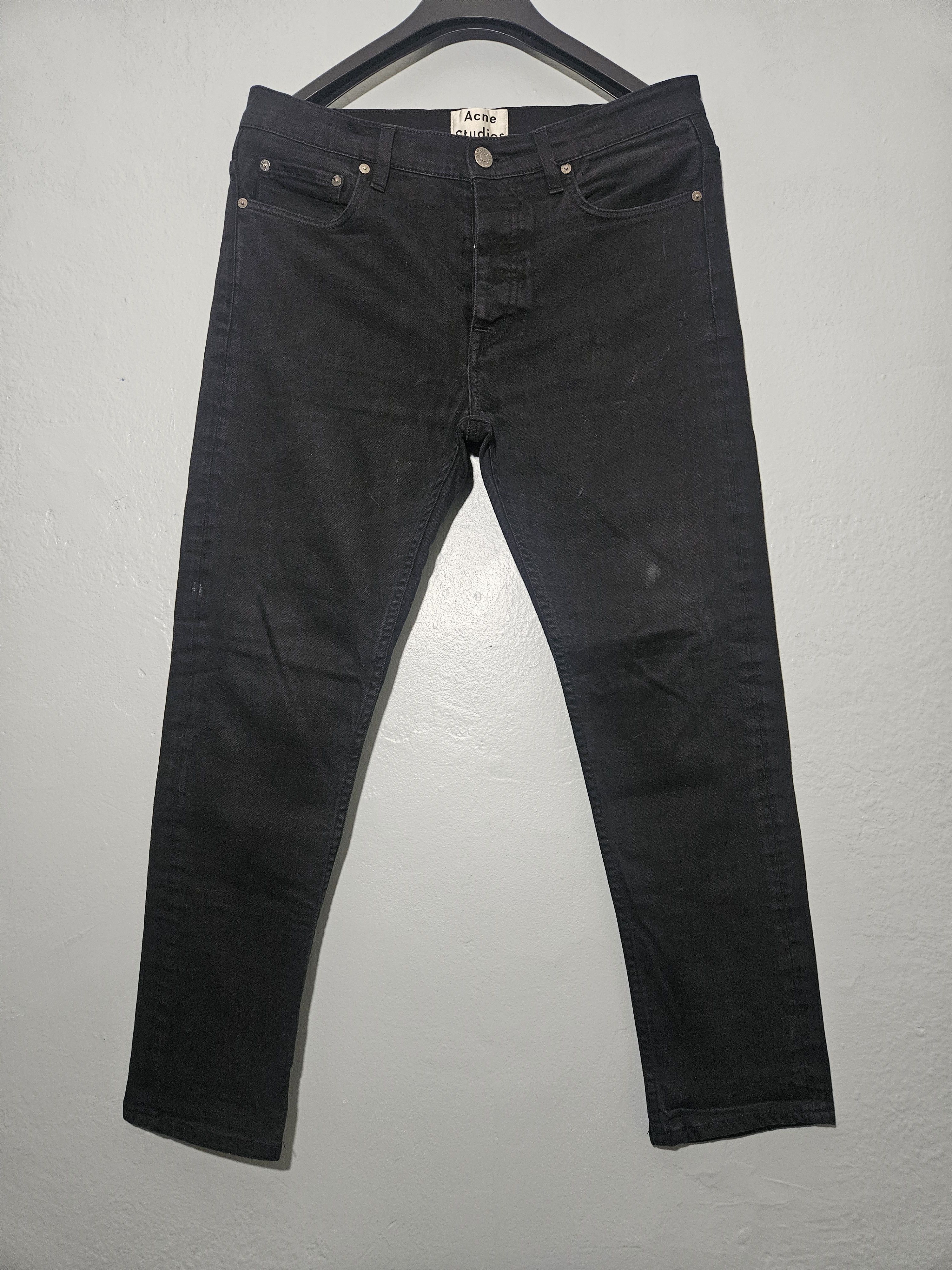 Acne Studios Town Stay Cash Black Denim Jeans Size US 32 / EU 48 - 1 Thumbnail