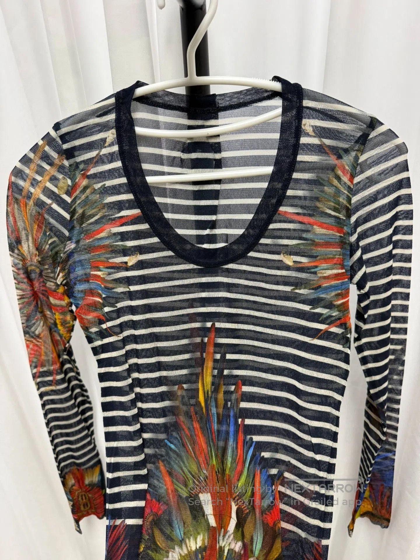 Jean Paul Gaultier Jean Paul Gaultier Striped Mesh Top. Size M / US 6-8 / IT 42-44 - 5 Thumbnail