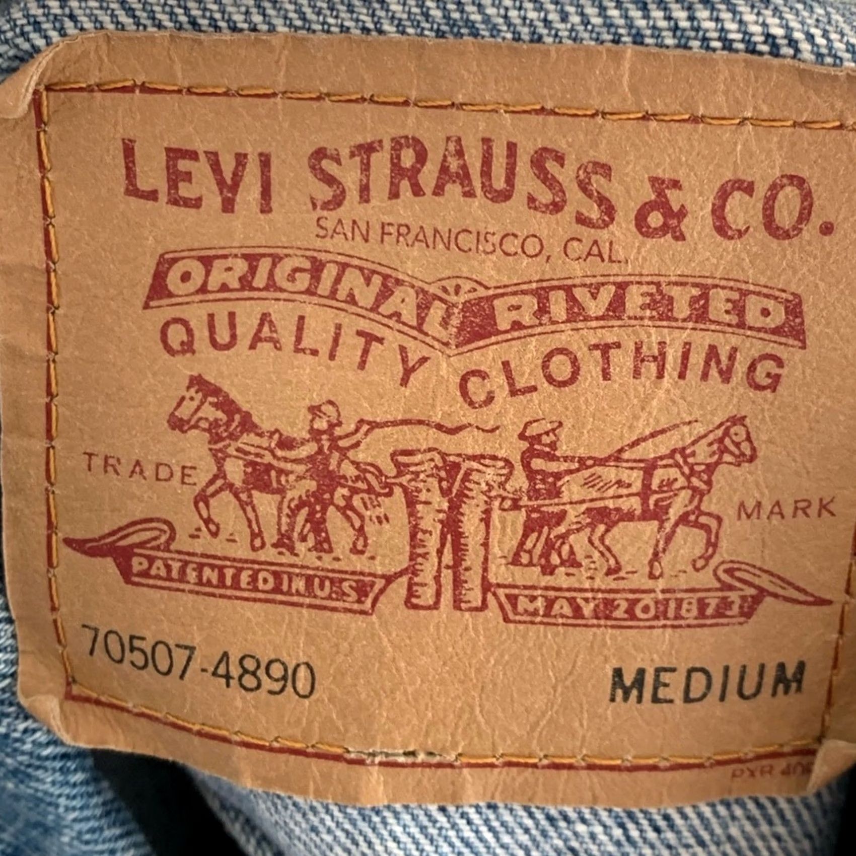 Levi's Vintage Levis Denim Trucker Jeans Jacket Mens MEDIUM USA Made 4 Pockets CLEAN Size US 31 - 6 Thumbnail