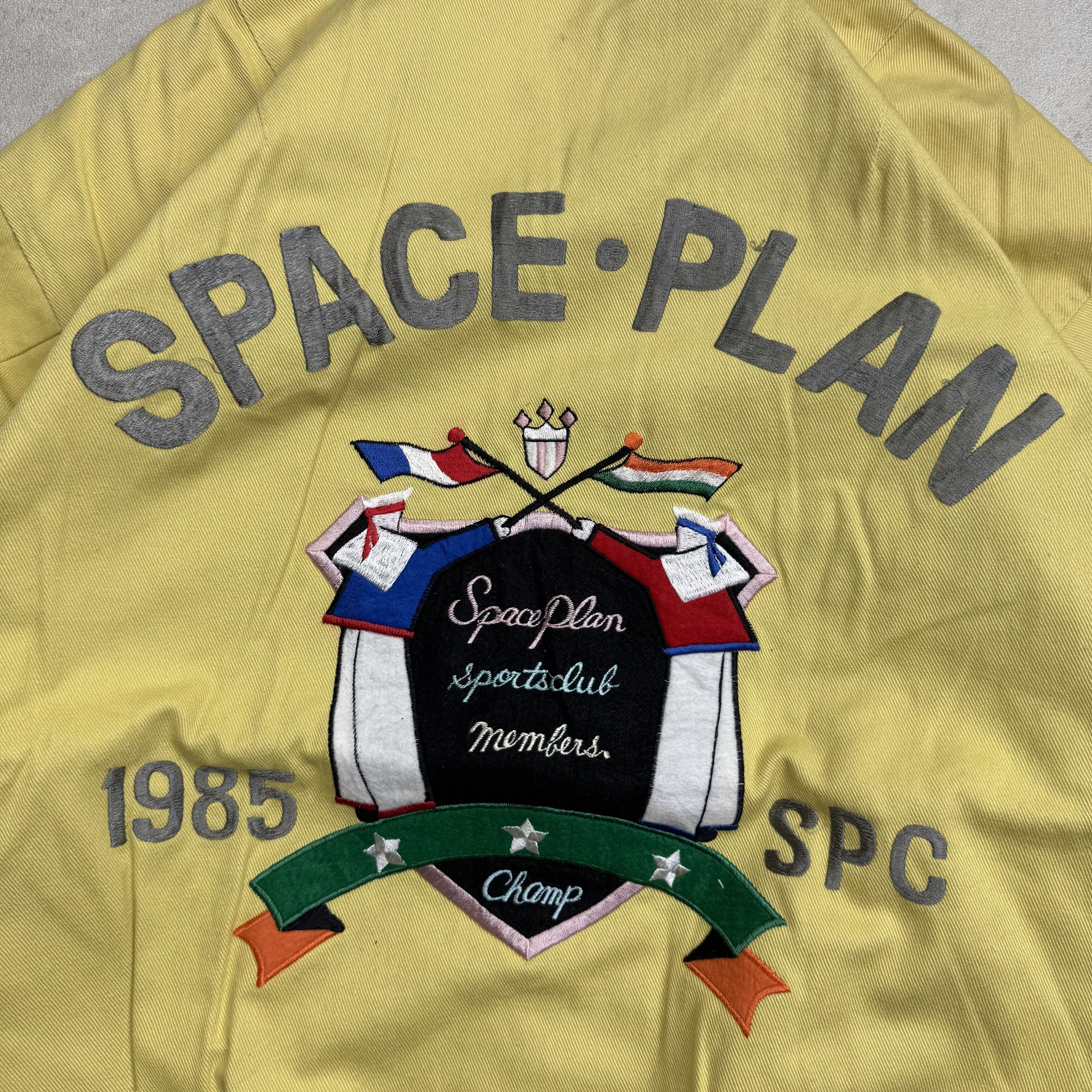 Japanese Brand Vintage 90s Space Plan Varsity Jacket Size US L / EU 52-54 / 3 - 3 Thumbnail