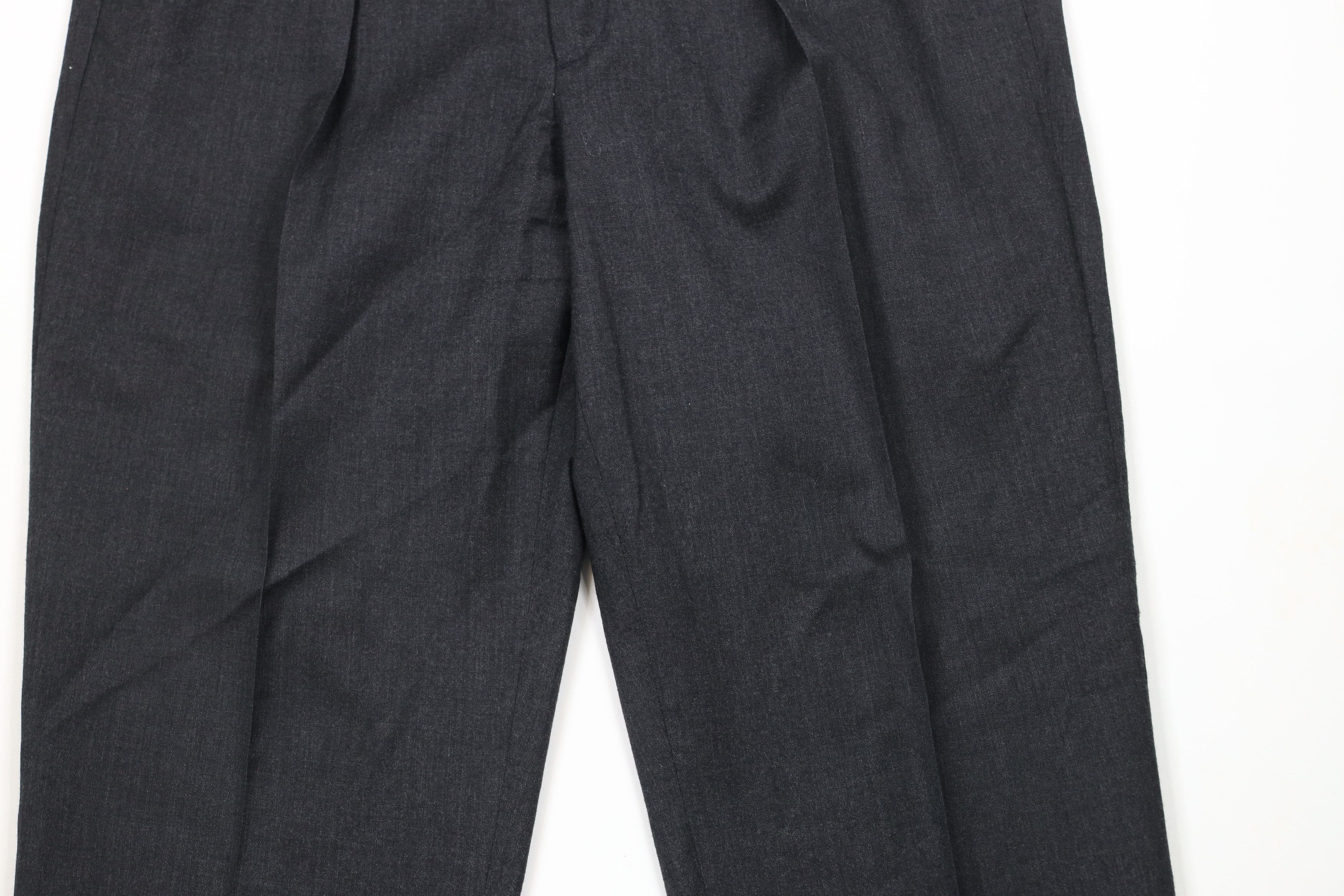 Lands' End × Vintage Vintage 80s Lands End Wool Chino Pants Charcoal Gray USA Size US 38 / EU 54 - 3 Thumbnail