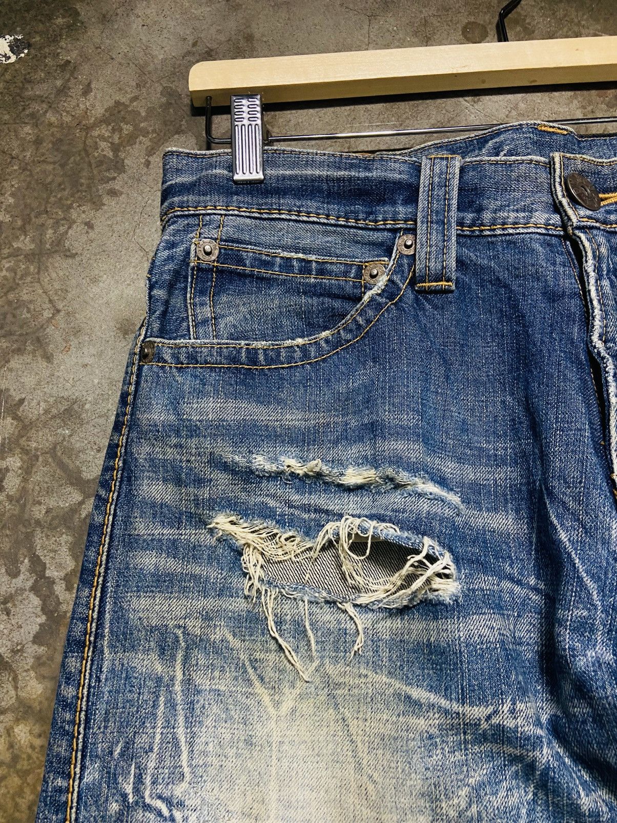 Seditionaries Co & Lu Distressed Flare Jeans Size US 33 - 9 Thumbnail