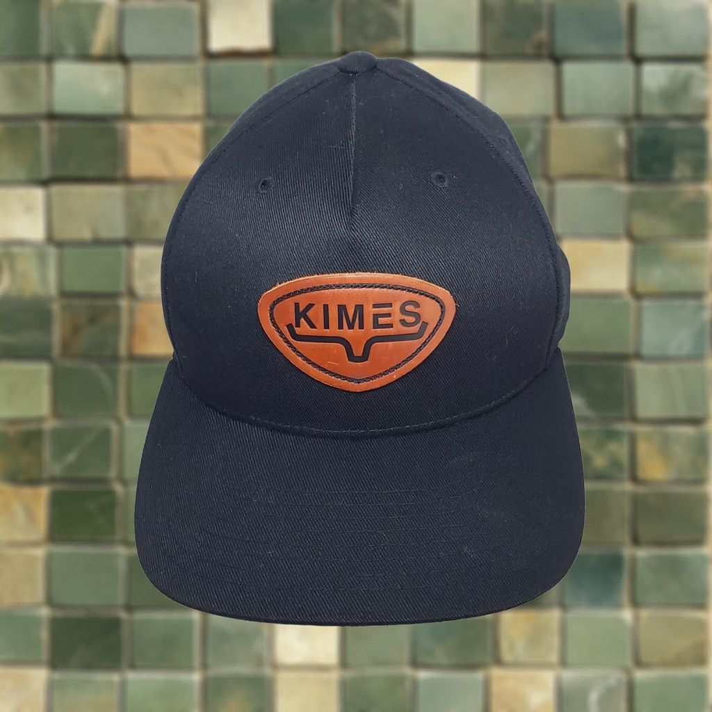 Vintage Kimes Ranch Black Patch Snapback Flatbill Hat Cap Men One Size Adjustable Wide Brim Western Cowboy Theme Size ONE SIZE - 1 Thumbnail
