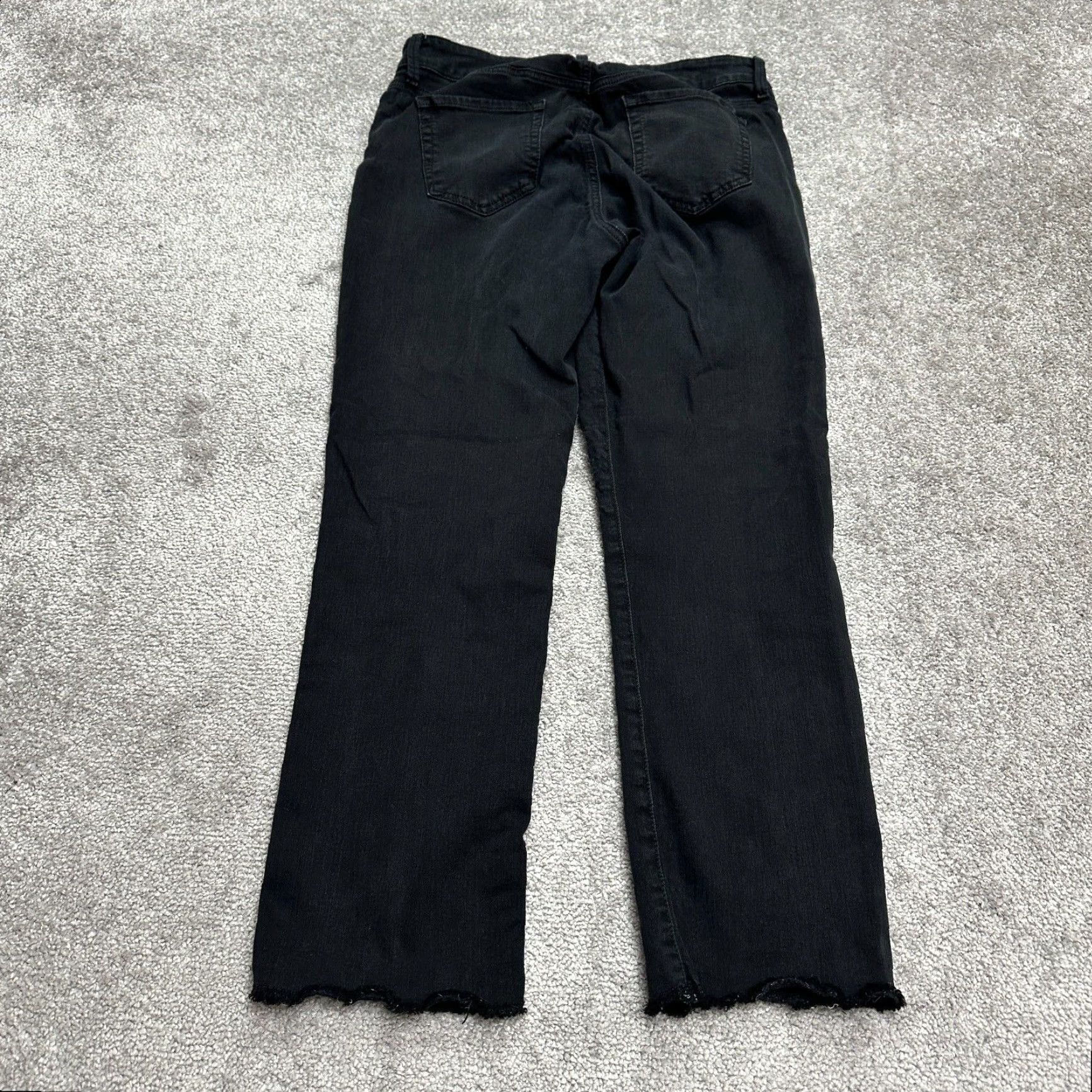 NYDJ NYDJ Jeans Womens Ankle Crop Denim Black Dark Wash High Rise Stretch 30x27 Size 30" / US 8 / IT 44 - 2 Thumbnail