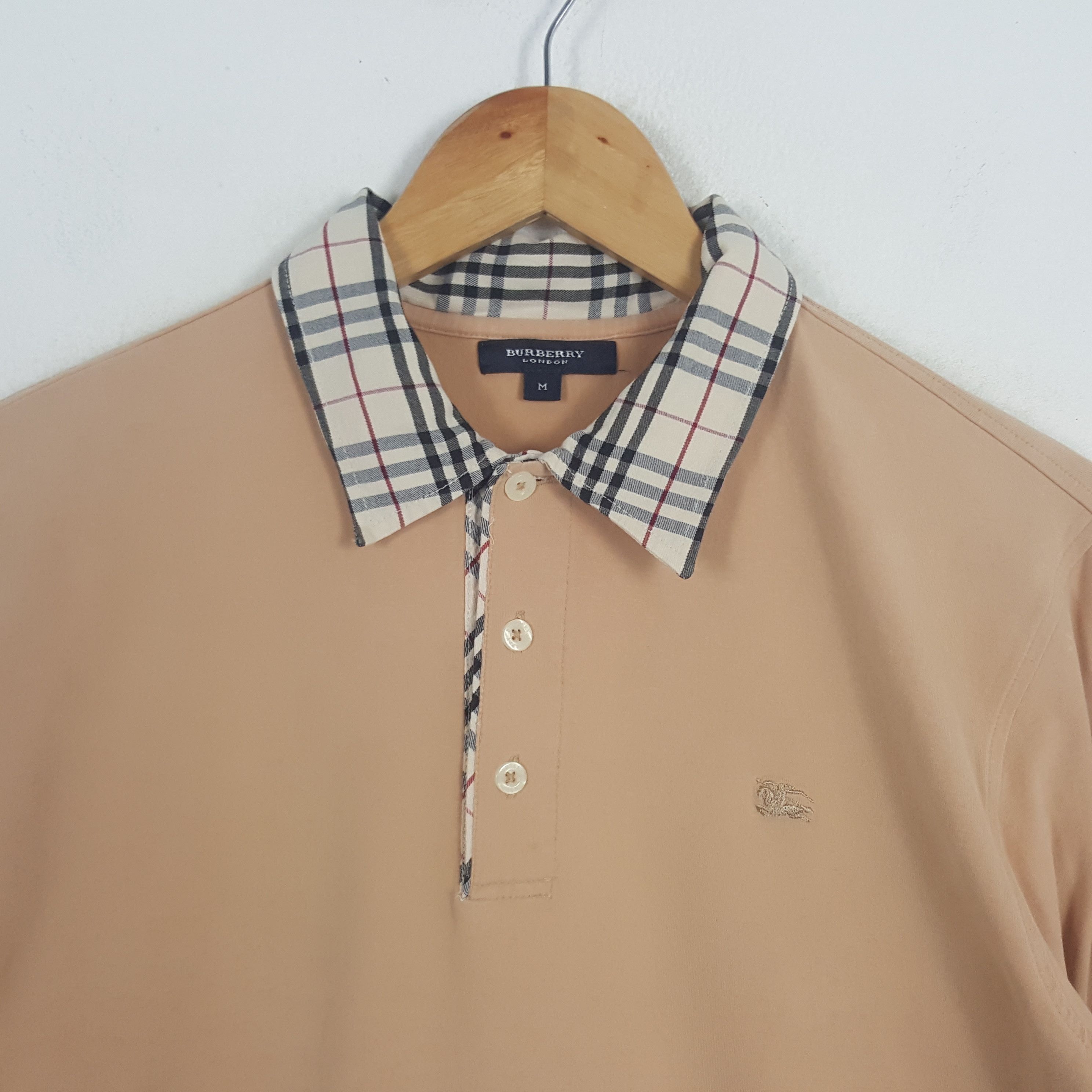 Burberry × Vintage Vintage Burberry London Nova Check Designer Polos Size US M / EU 48-50 / 2 - 2 Thumbnail