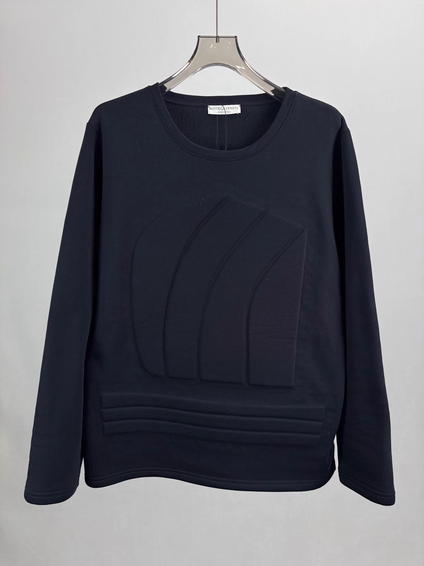 Bottega Veneta Bottega Veneta Black Embossed Long Sleeve Sweatshirt K1 Size US L / EU 52-54 / 3 - 1 Thumbnail