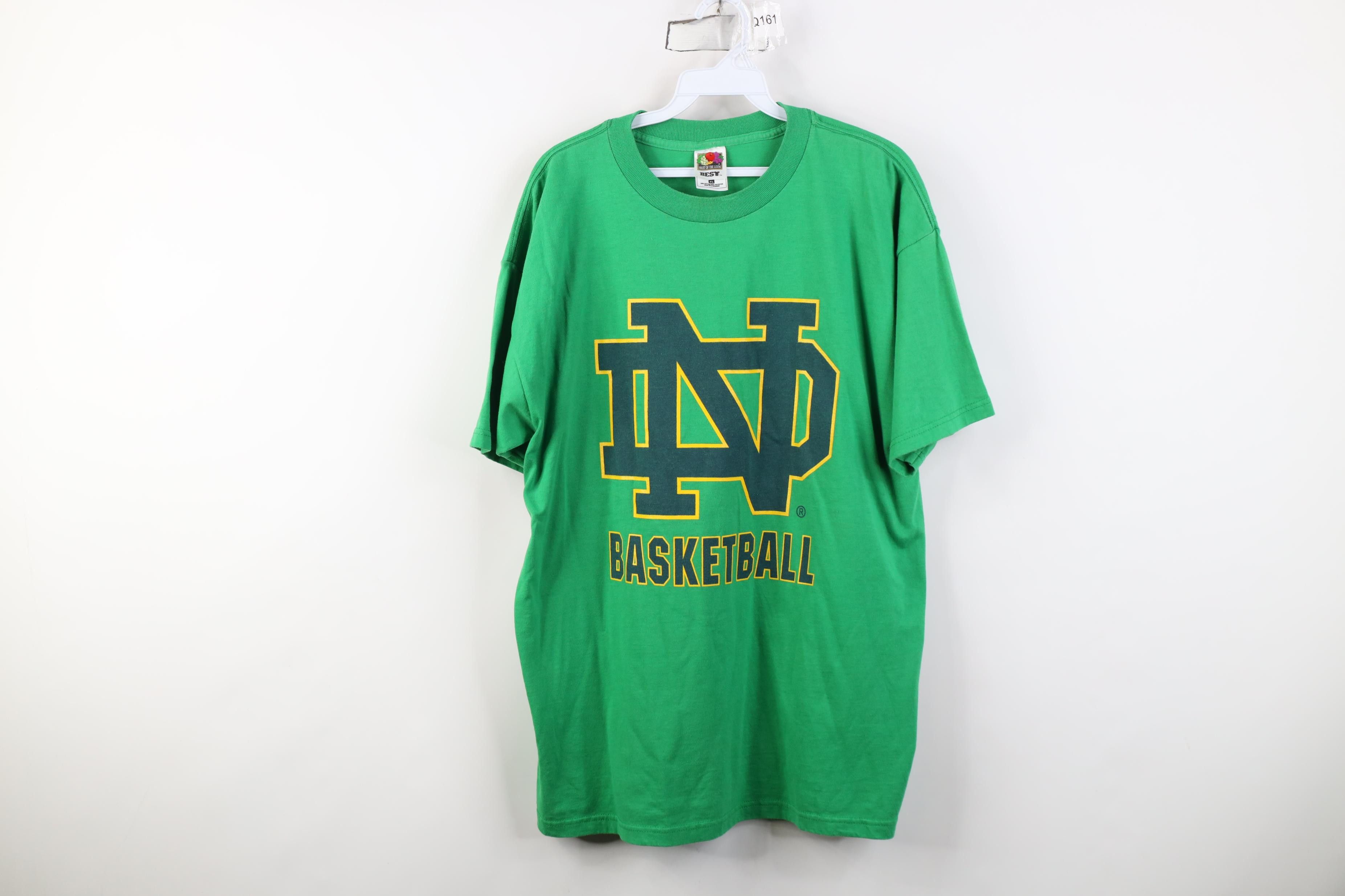 Vintage Vinage 90s Y2K Notre Dame University Basketball T-Shirt Size US XL / EU 56 / 4 - 1 Thumbnail