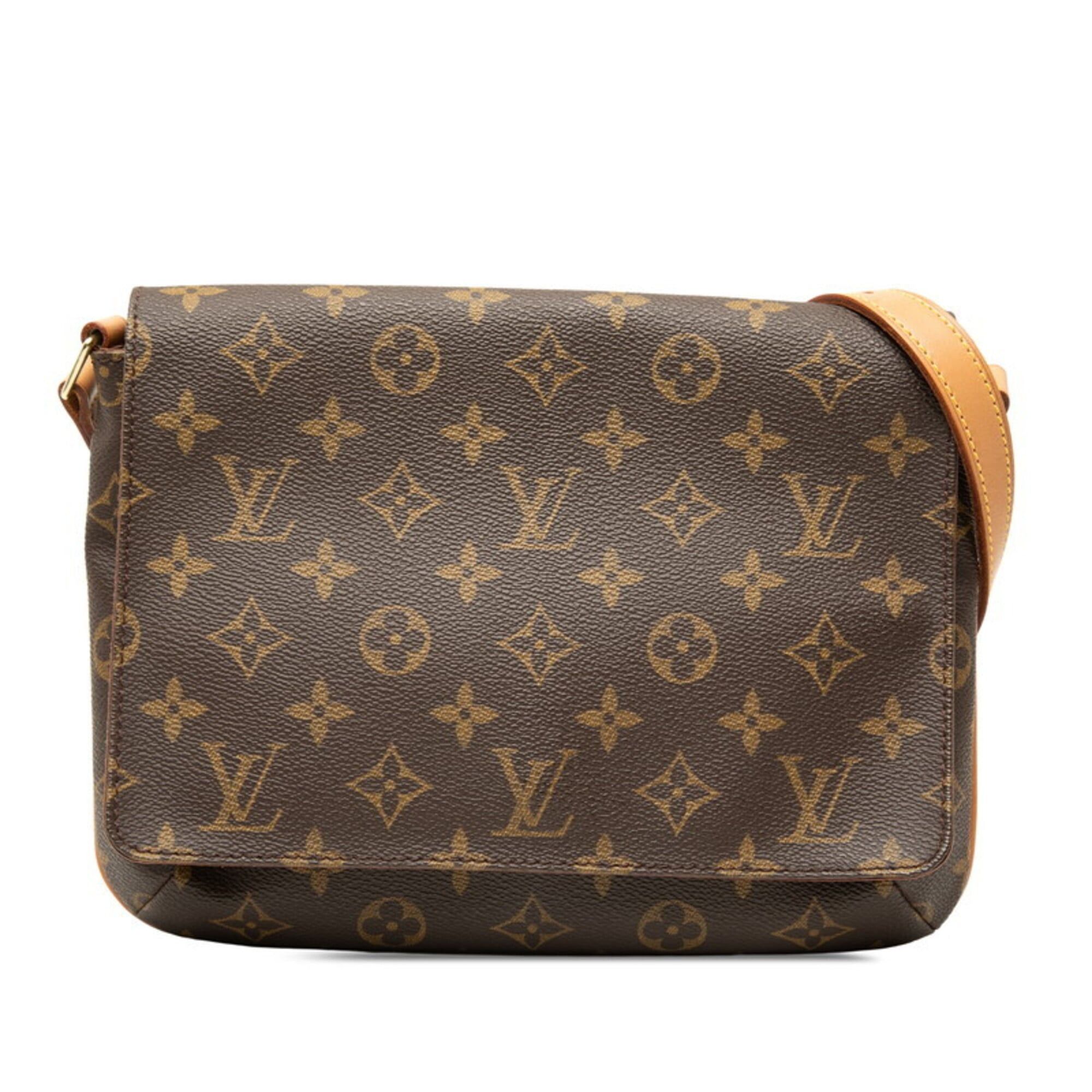 Louis Vuitton Louis Vuitton Monogram Musette Tango Short Shoulder Bag M51257 Brown Leather Women's LOUIS VUITTON Size ONE SIZE - 1 Thumbnail