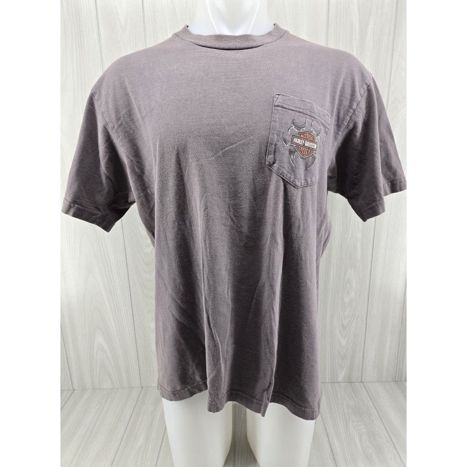 Harley Davidson VINTAGE Harley-Davidson Motorcycle T Shirt Men XL Gray Distressed Morgantown WV Shirt Size US XL / EU 56 / 4 - 2 Thumbnail