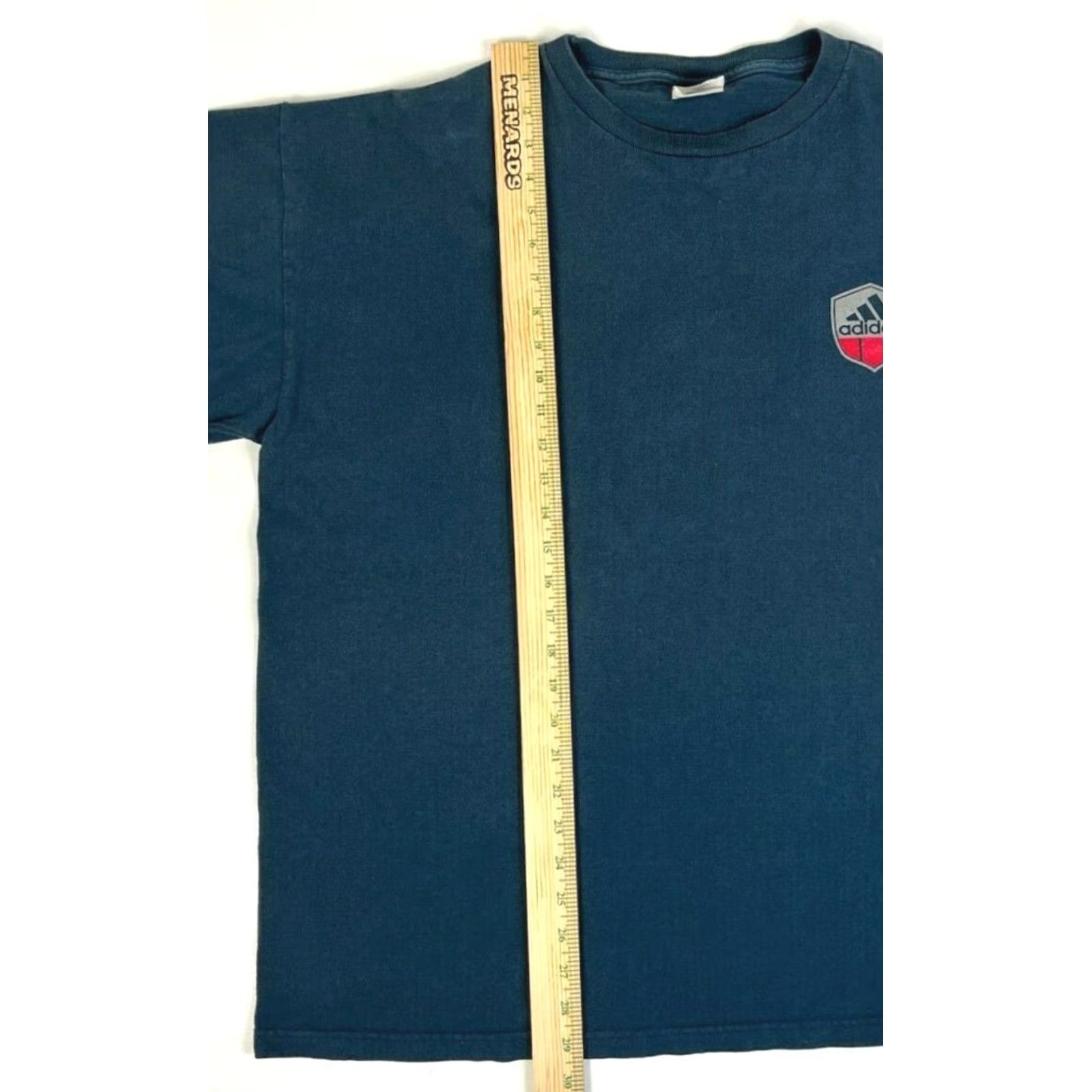 Adidas VINTAGE Adidas T-Shirt Men’s 90s Double-Sided Made in USA XL Navy Blue Cotton Logo Crew Neck Short Sleeve Size US XL / EU 56 / 4 - 6 Thumbnail