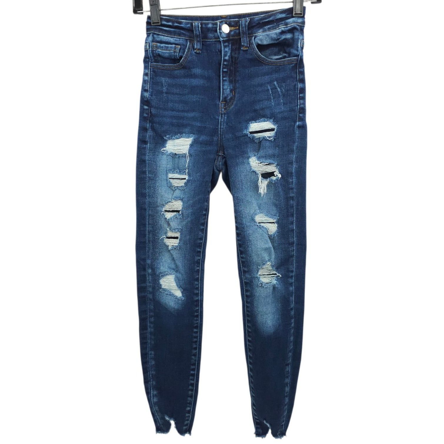 Kancan USA KanCan Distressed Jeans Size 23 Ultra High Rise Ankle Skinny Size 23" - 1 Thumbnail