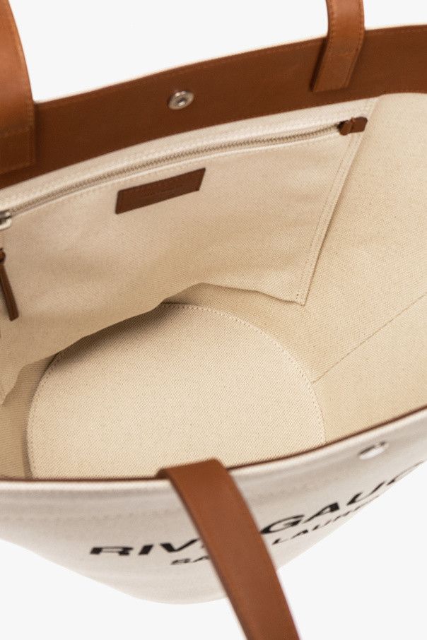 Saint Laurent Paris o1b1hav110225 Size: OS/ Rive Gauche Shopping Bag in Beige Size ONE SIZE - 5 Thumbnail