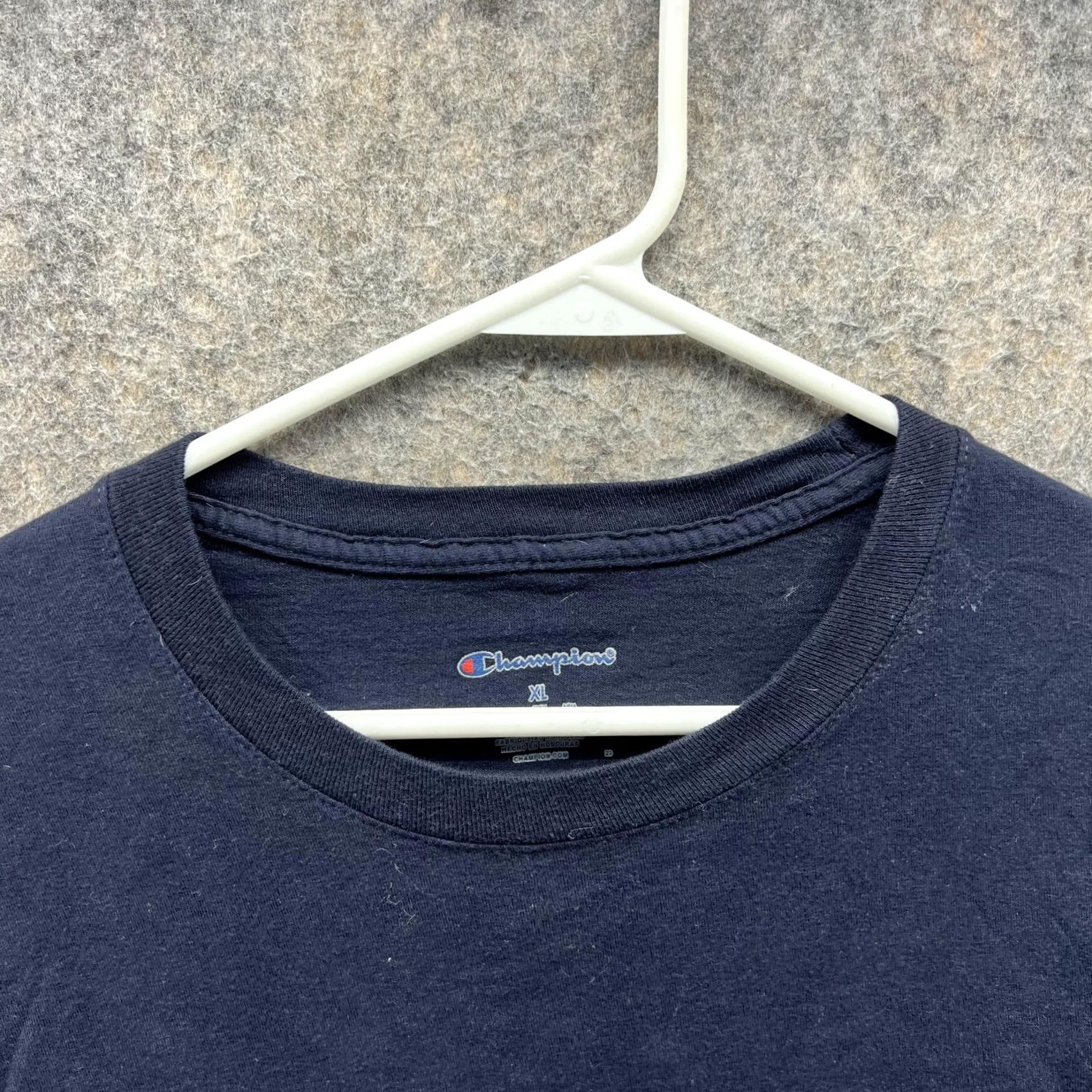 Champion VINTAGE Champion Shirt Men XL Adult Blue Navy CottonCrew Neck Short Sleeve Logo All Seasons 90s? Size US XL / EU 56 / 4 - 5 Thumbnail