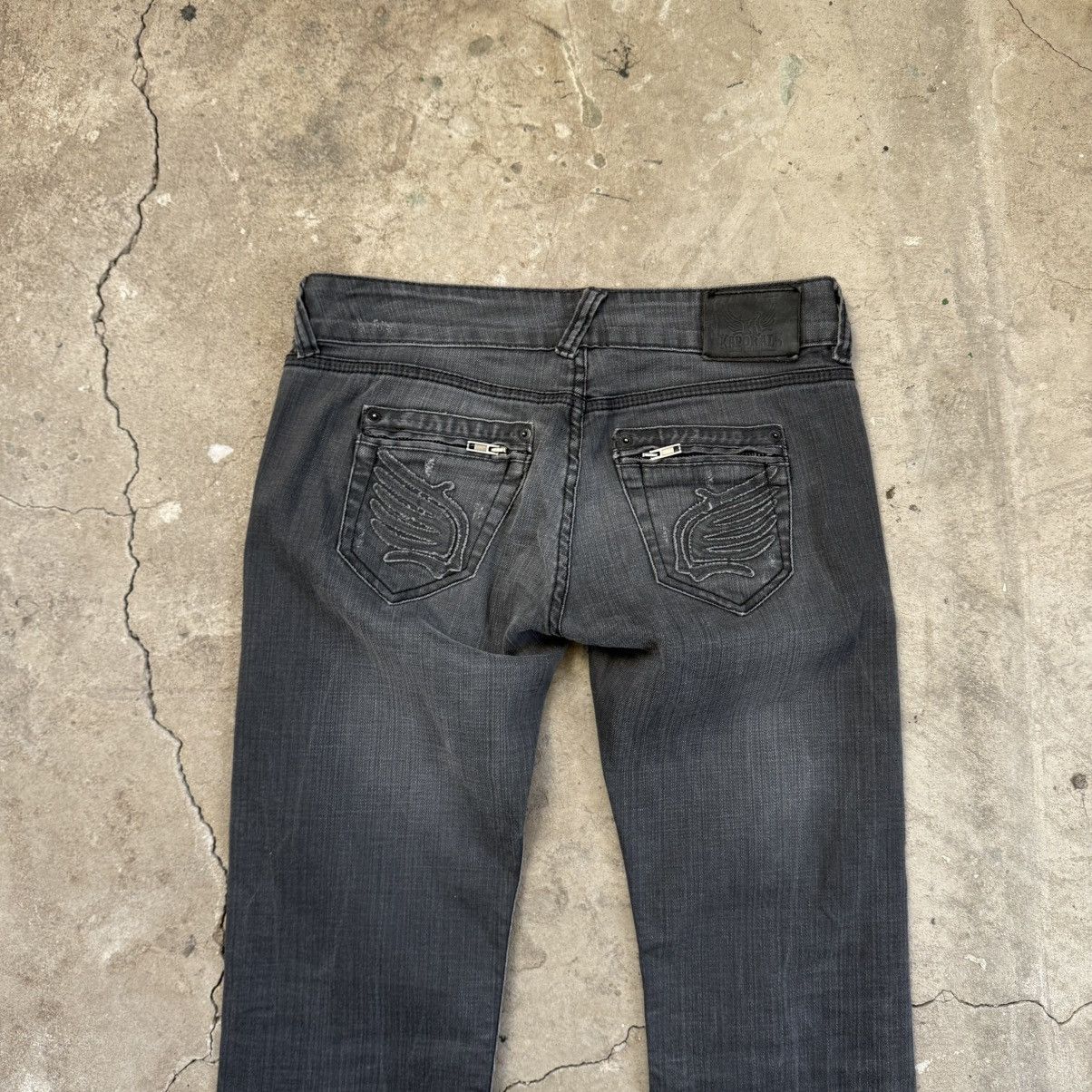 Seditionaries Kenza Low Rise Bootcut Grey Punk Jeans Size 30" / US 8 / IT 44 - 6 Thumbnail