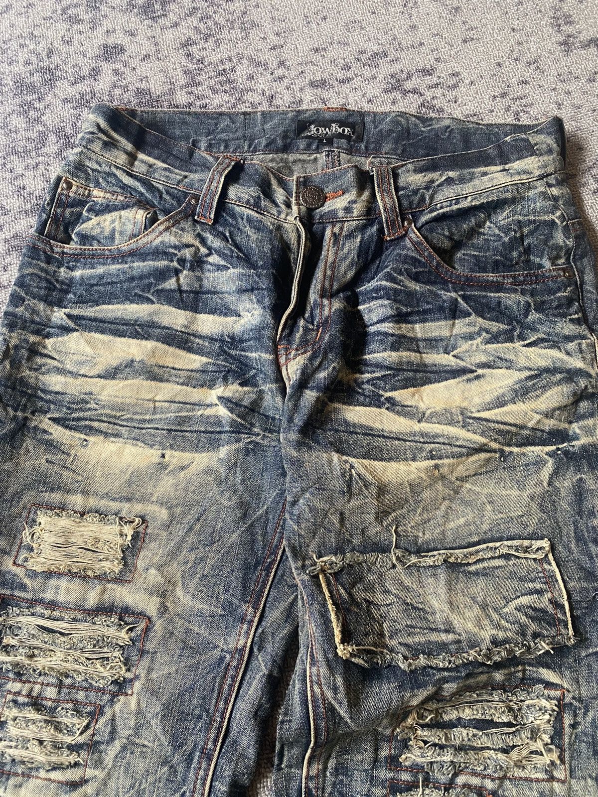 LOWBOX Y2k Lowbox D-Blu distressed ifsixwasnine bootcut jeans Size US 32 / EU 48 - 10 Thumbnail